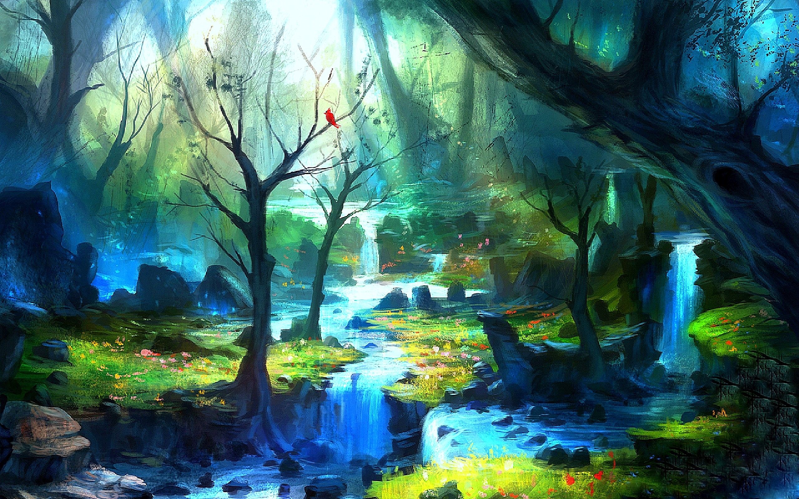 High Resolution Enchanted Forest Background