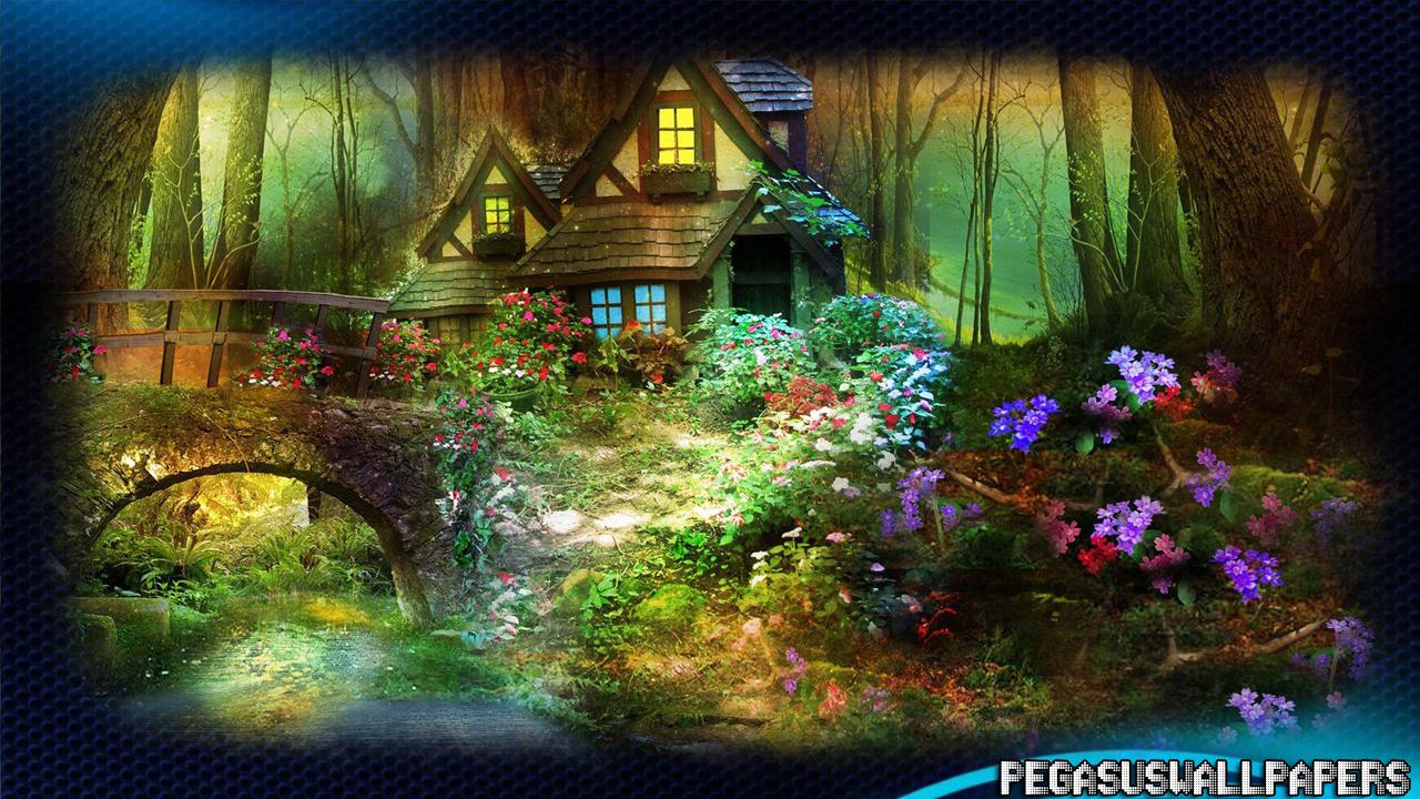 High Resolution Enchanted Forest Background