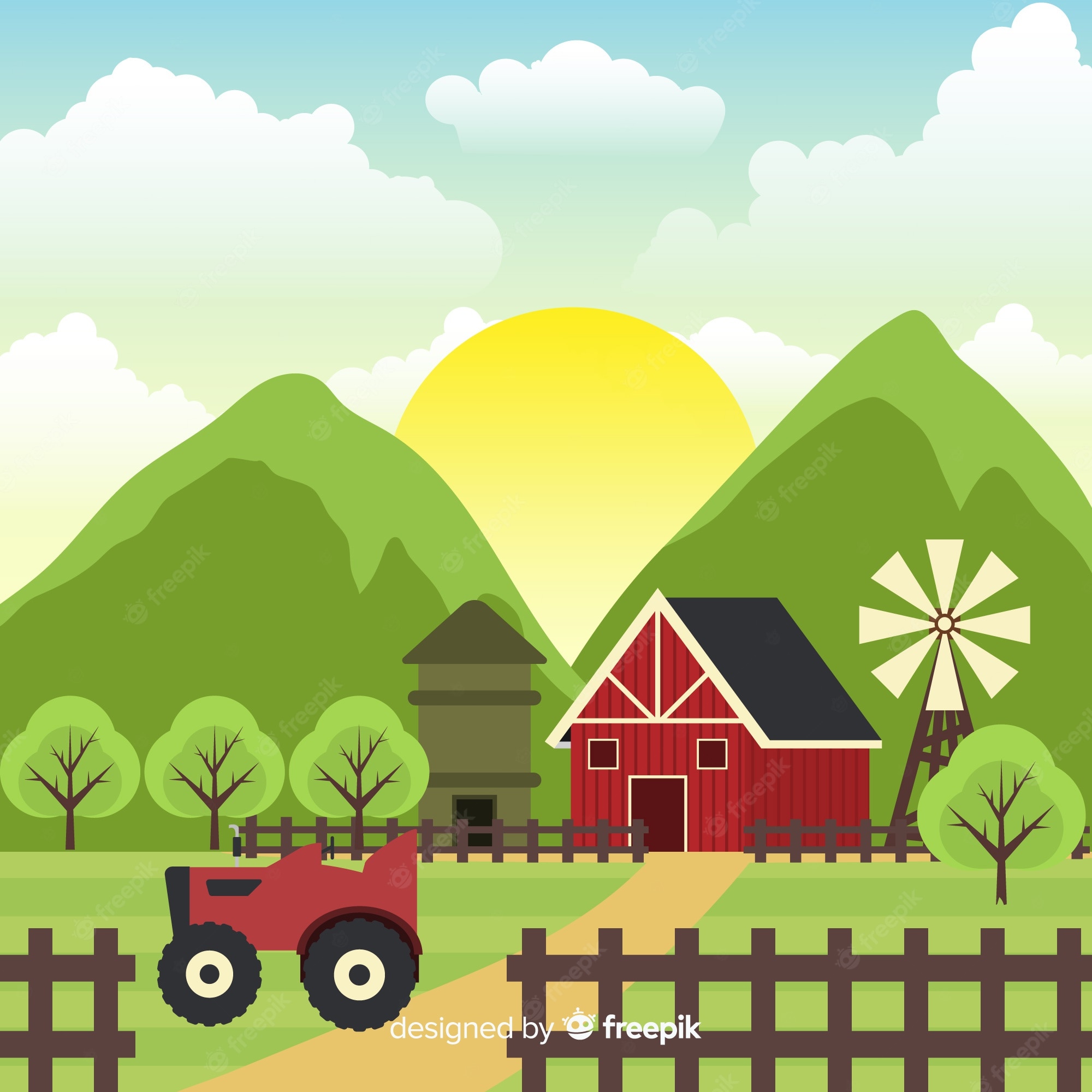 High Resolution Farm Background