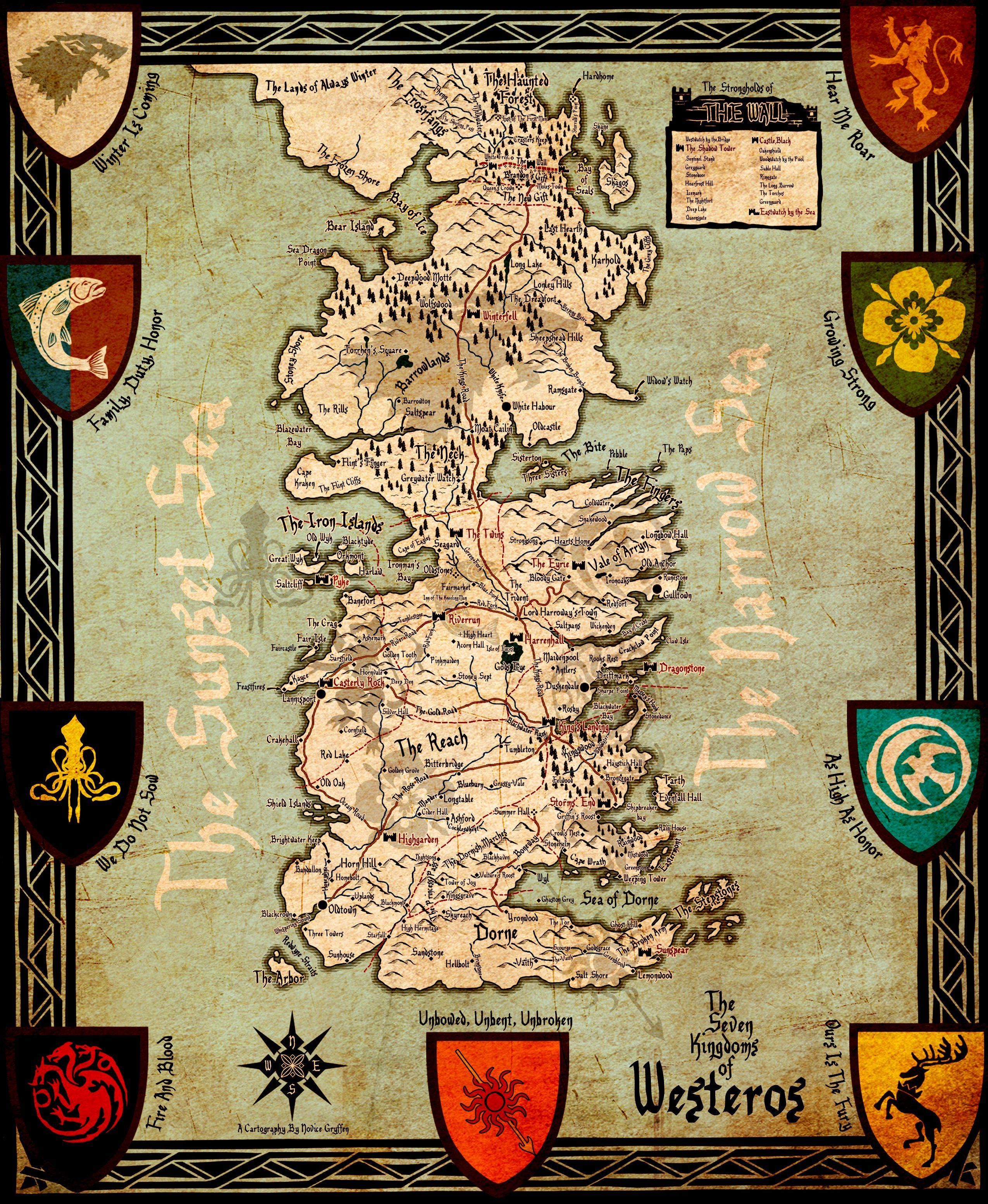 High Resolution Game Of Thrones Map Wallpapers