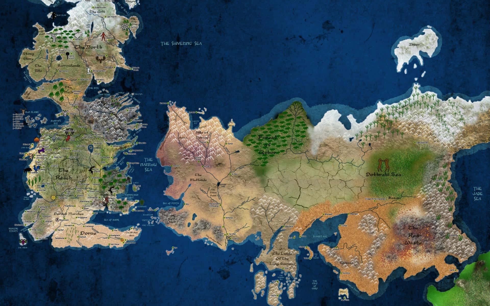High Resolution Game Of Thrones Map Wallpapers