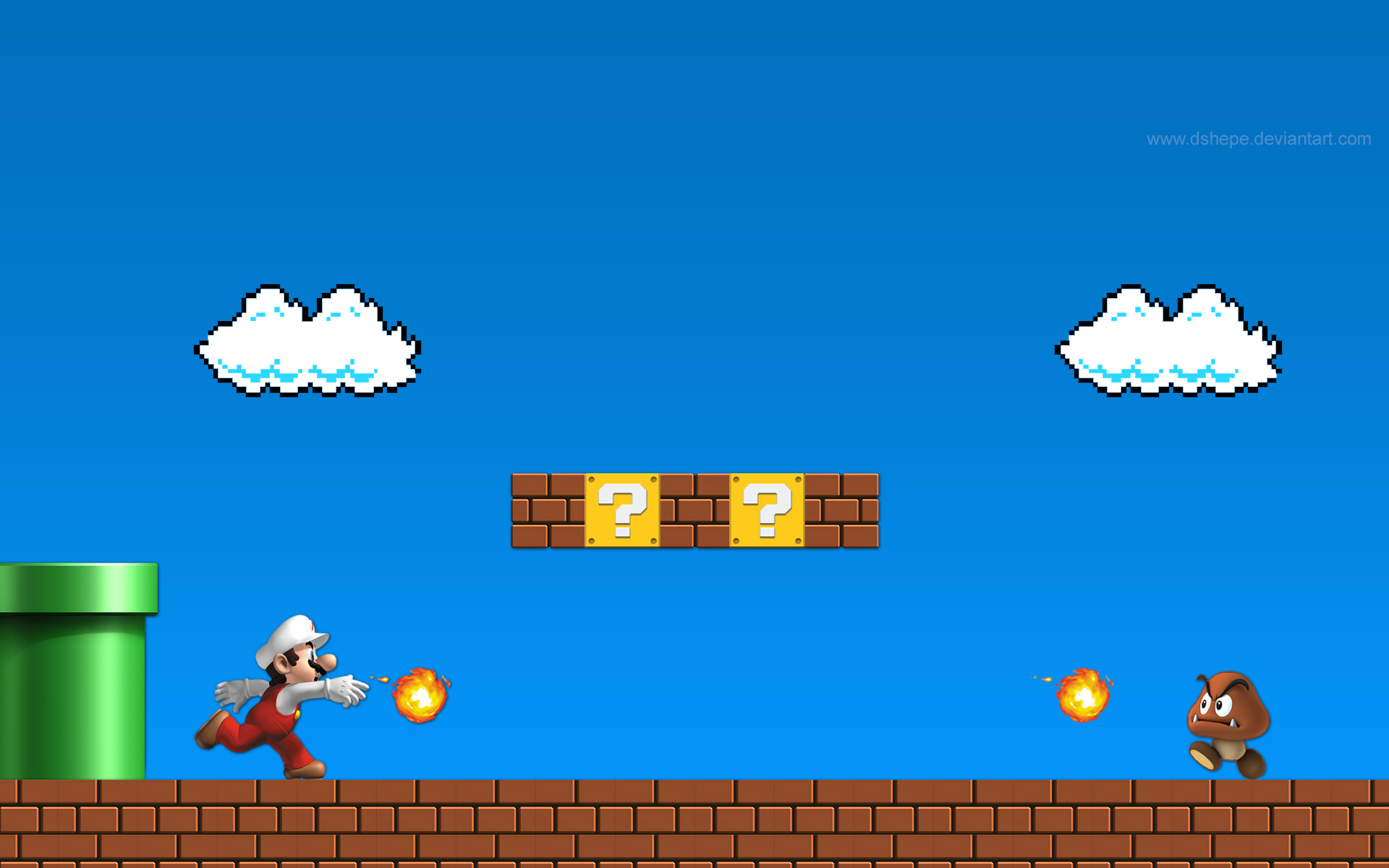 High Resolution Mario Background