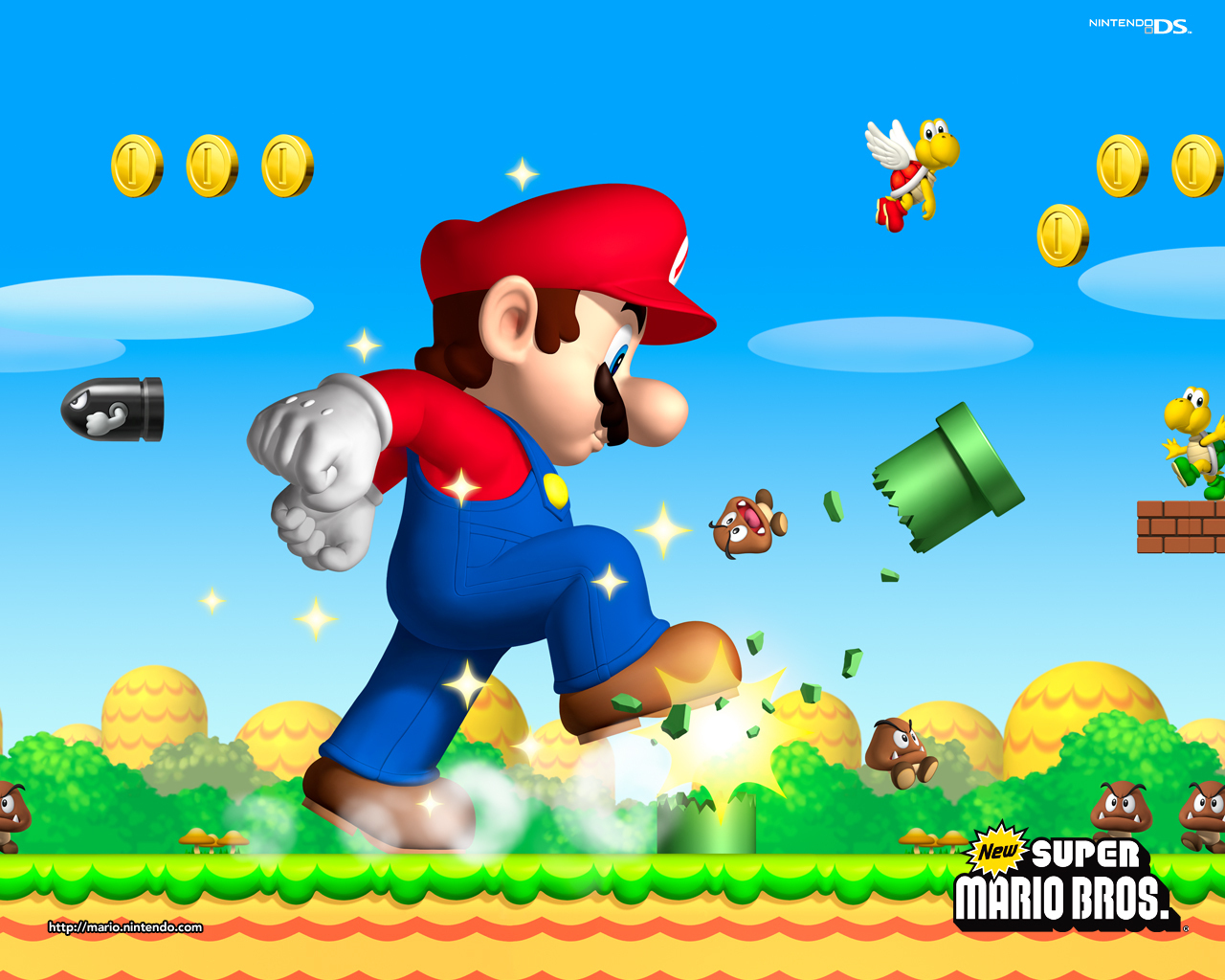 High Resolution Mario Background