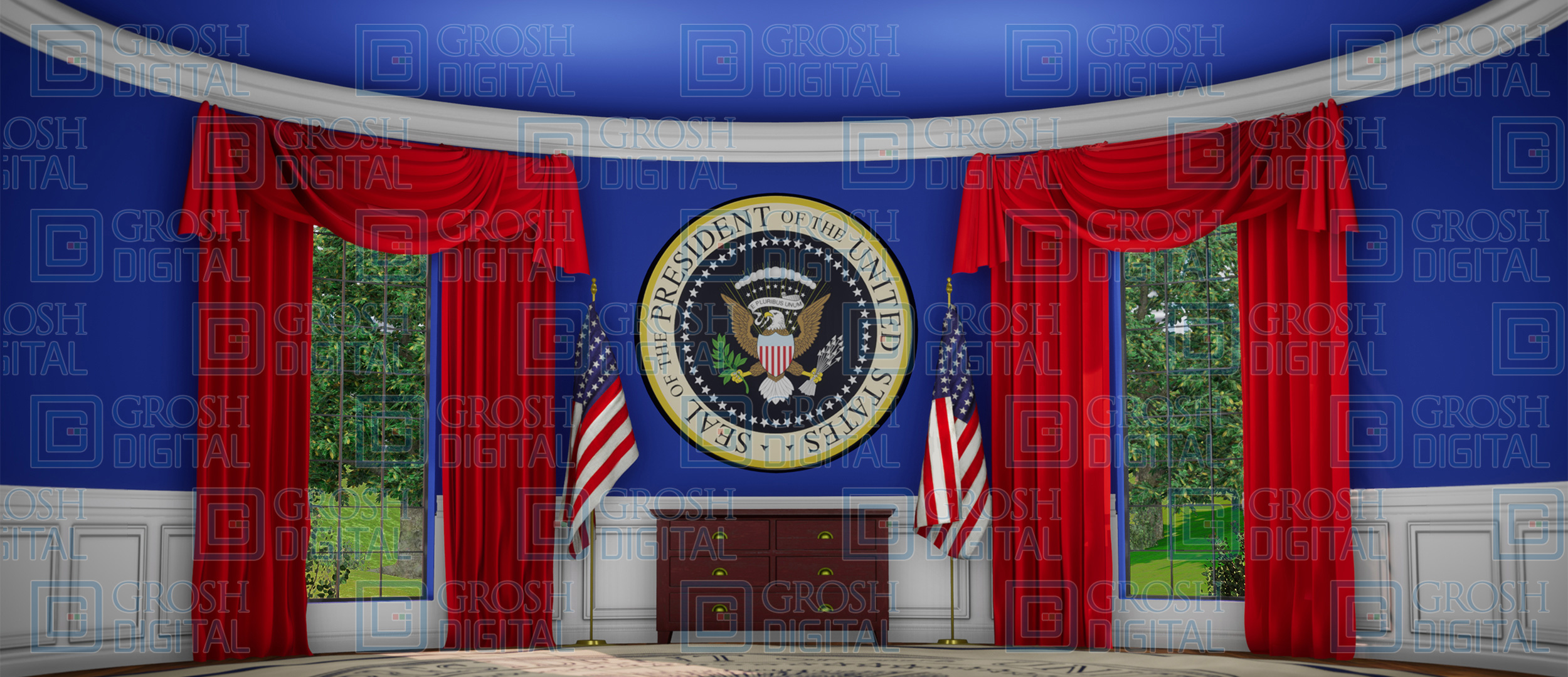 High Resolution Oval Office Background