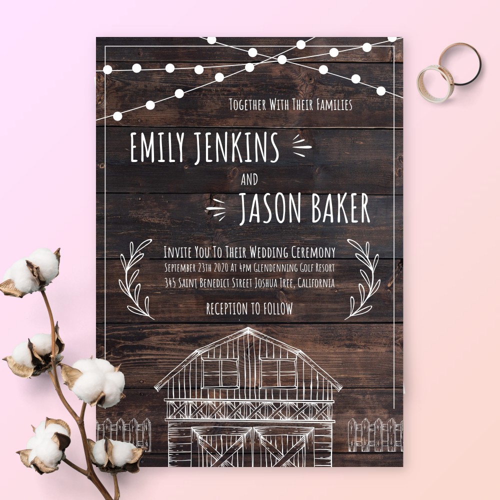 High Resolution Rustic Invitation Background