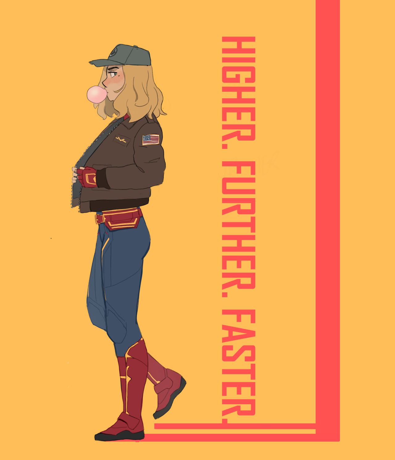 Higher Further Faster Minimal Captain Marvel Wallpapers