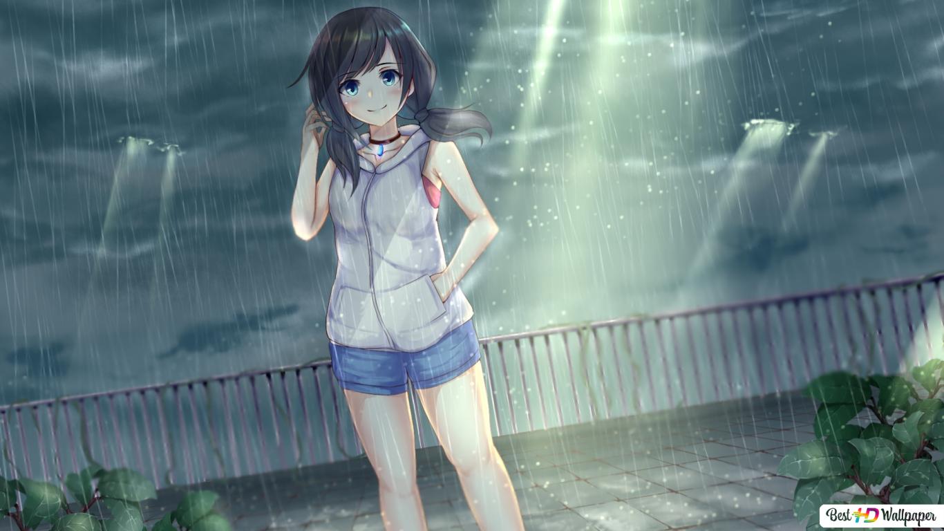 Hina Amano In Rain Wallpapers