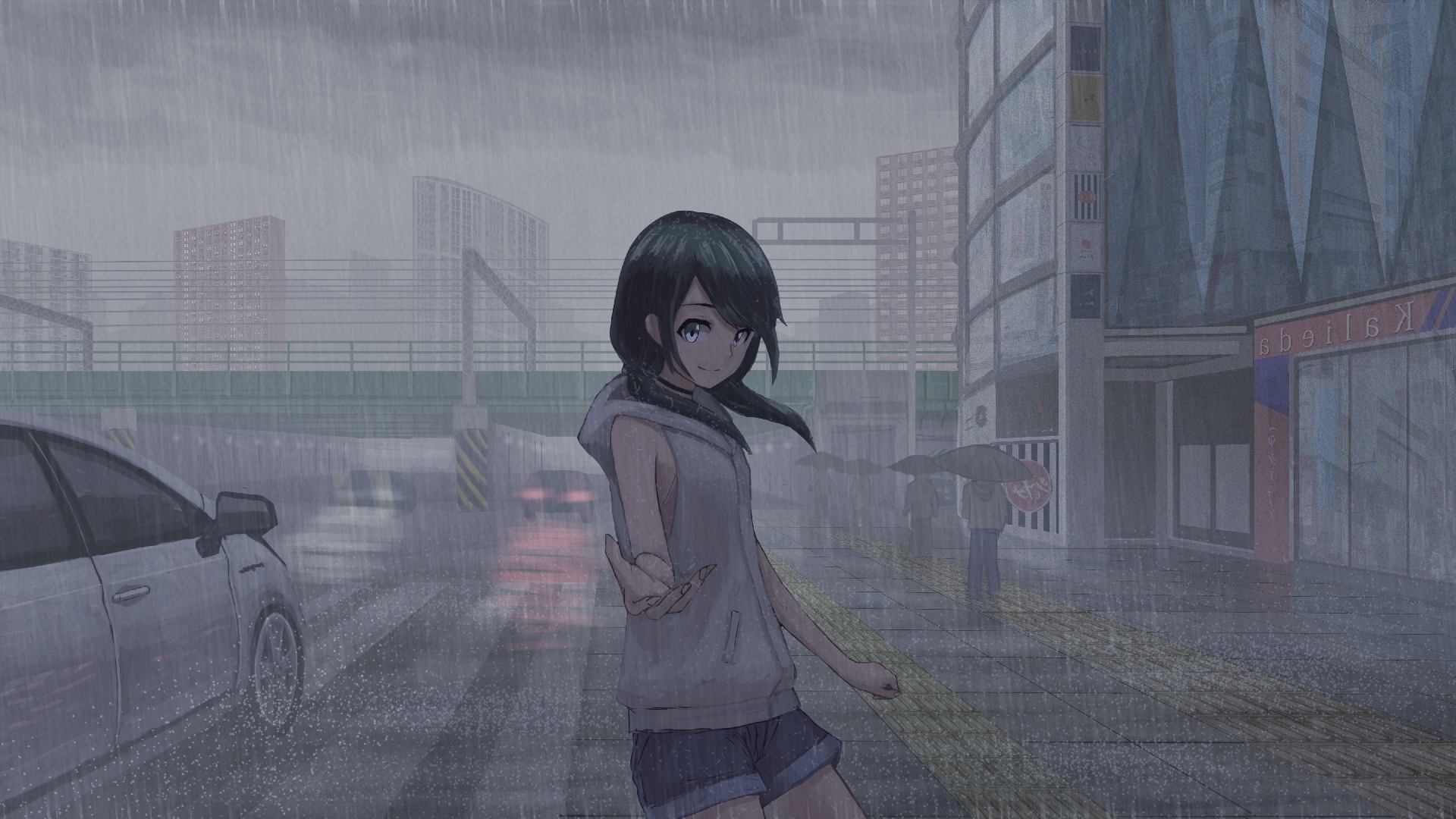 Hina Amano In Rain Wallpapers