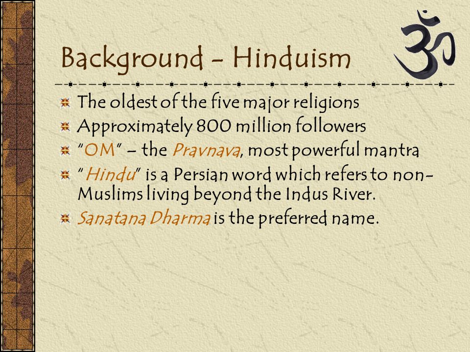 Hinduism Background