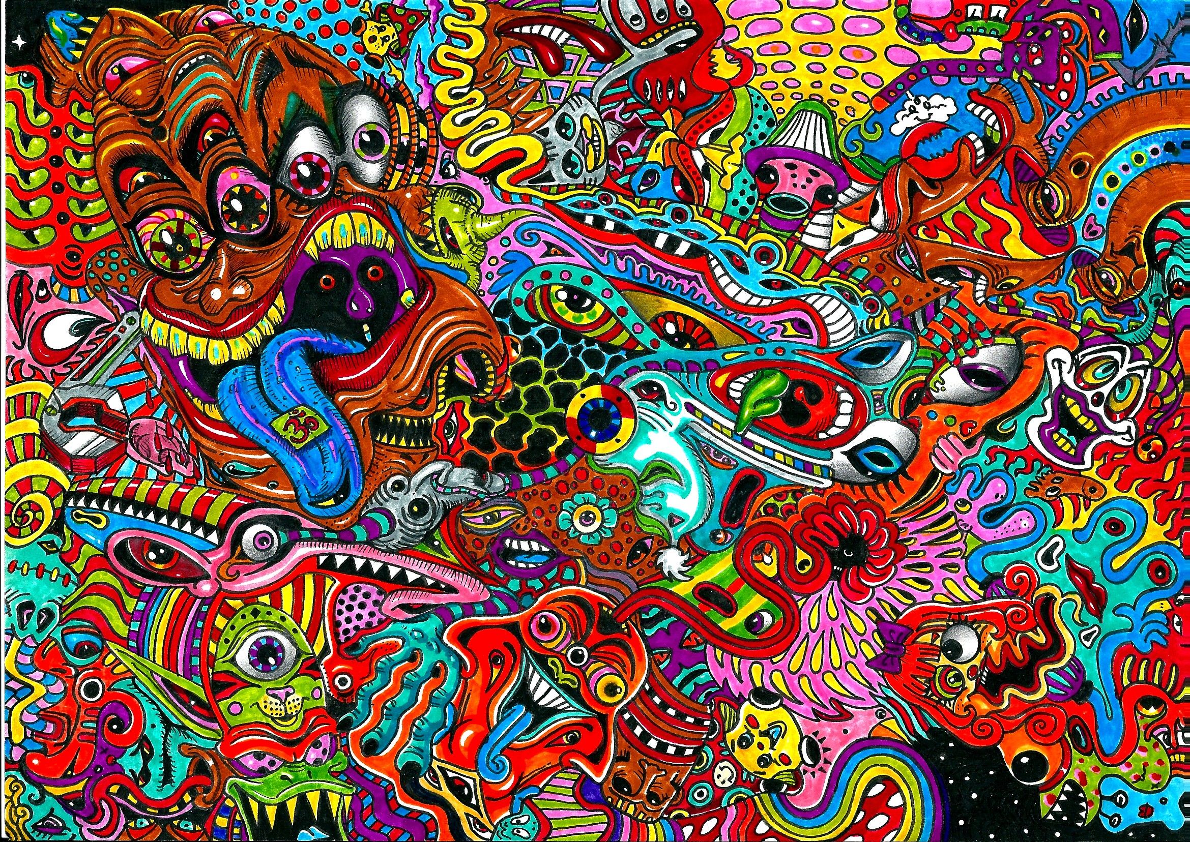 Hippie Trippy Drawings Wallpapers