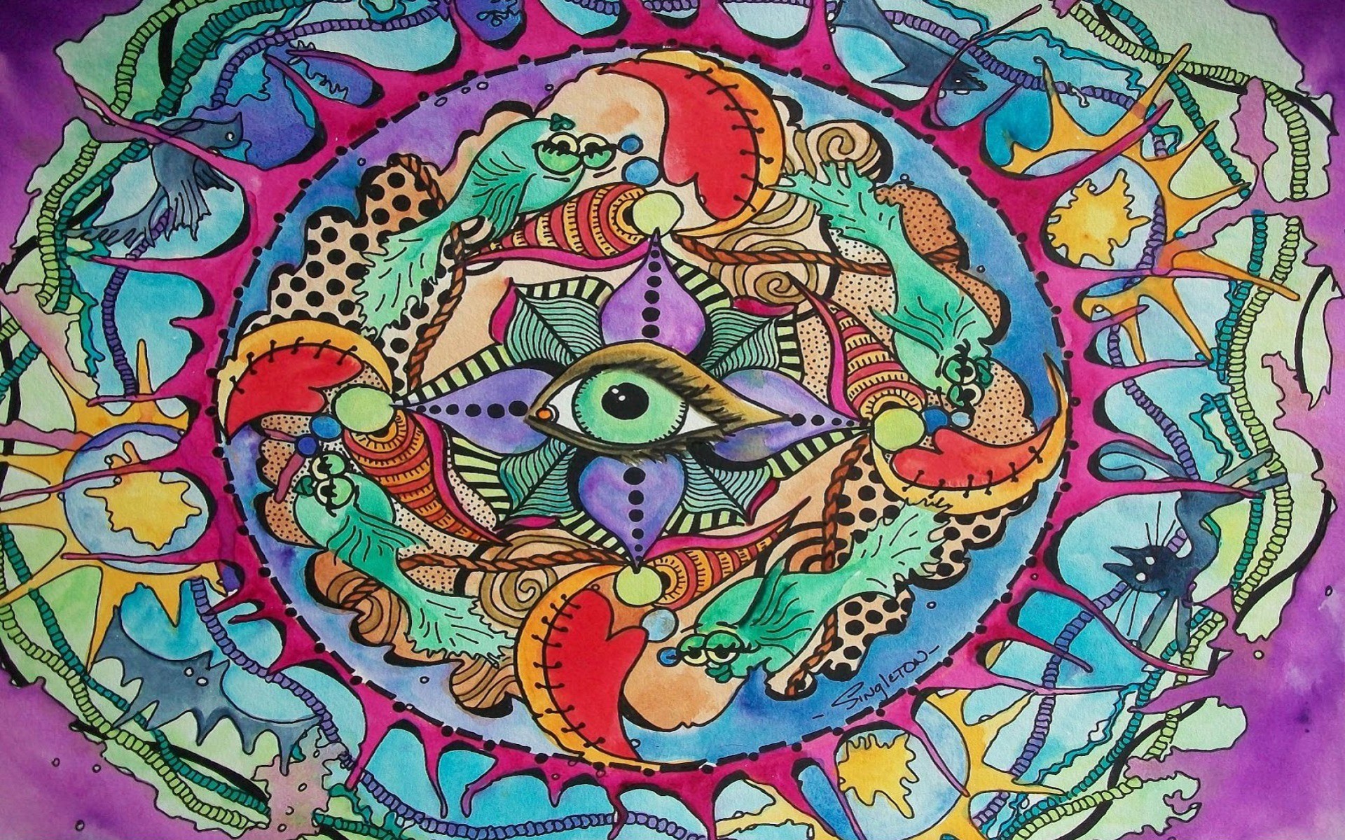 Hippie Trippy Drawings Wallpapers