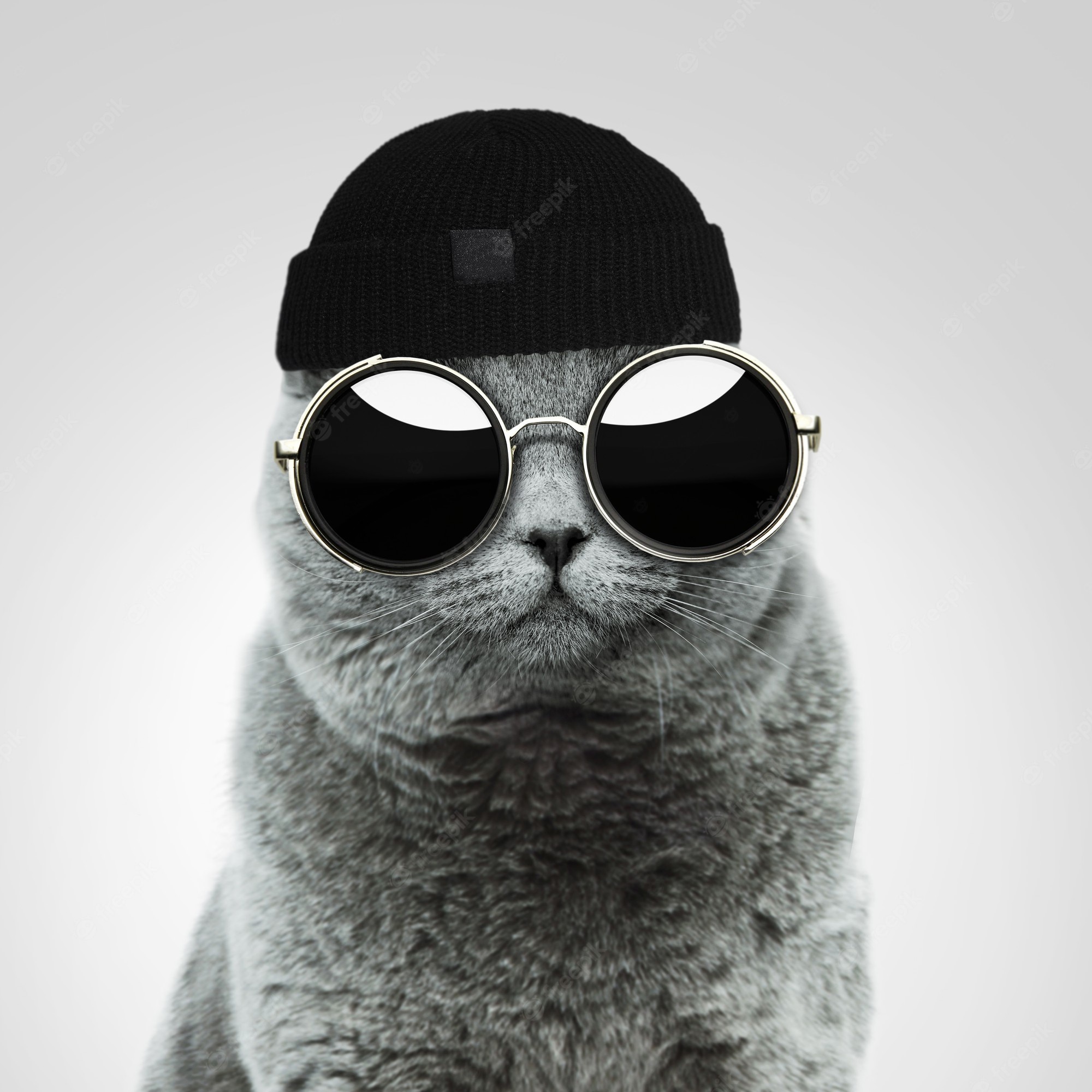 Hipster Cat Background