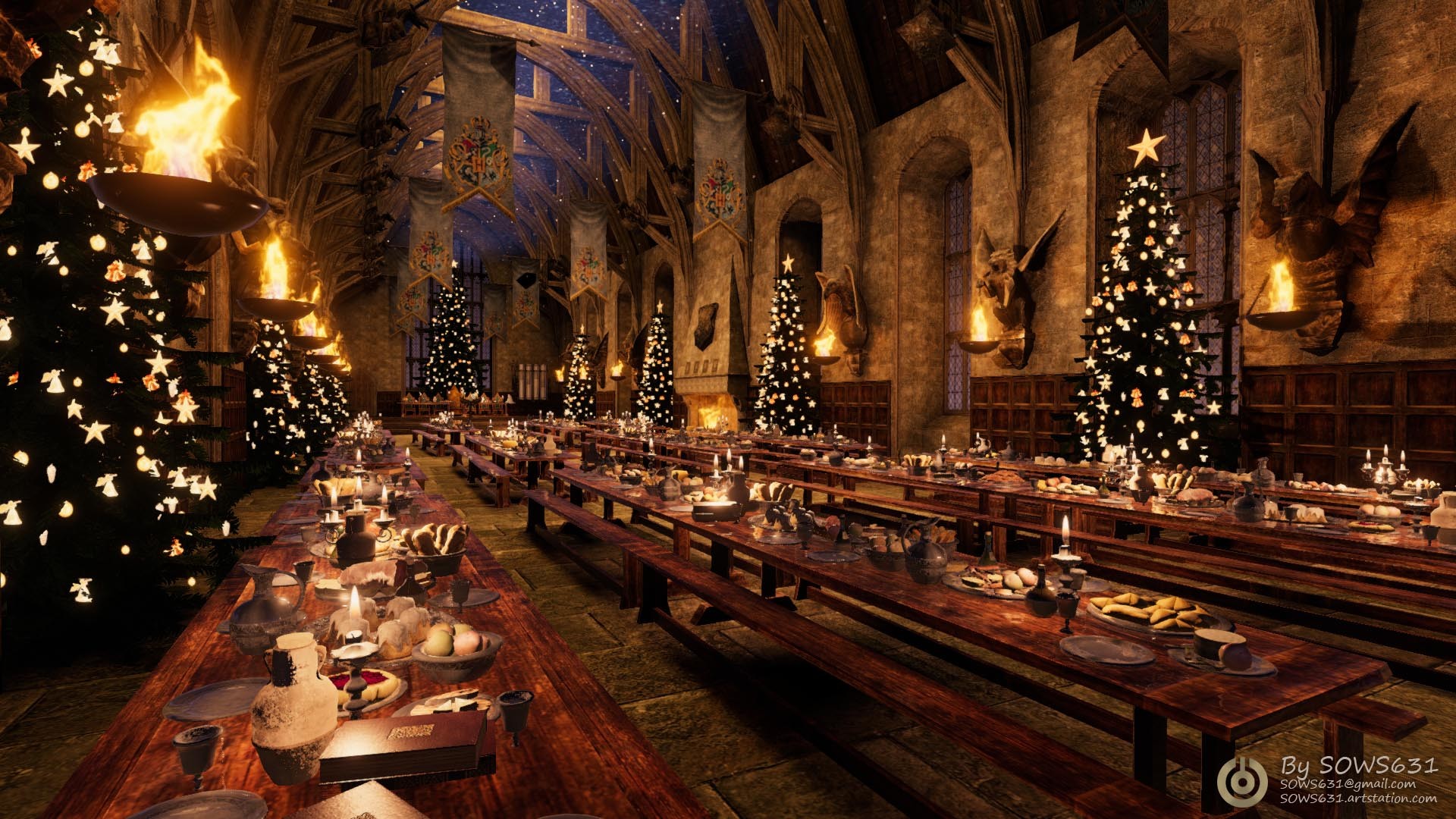 Hogwarts Christmas Wallpapers