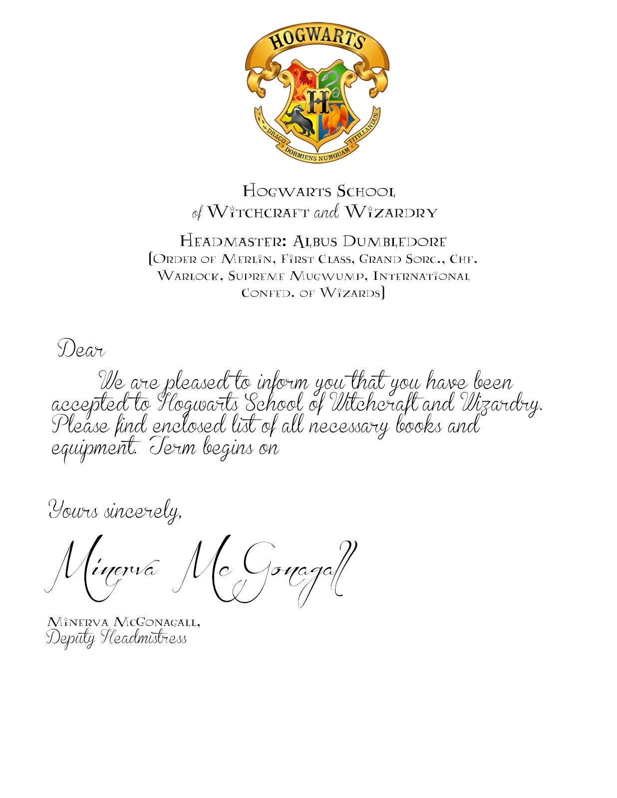 Hogwarts Envelope Template Wallpapers