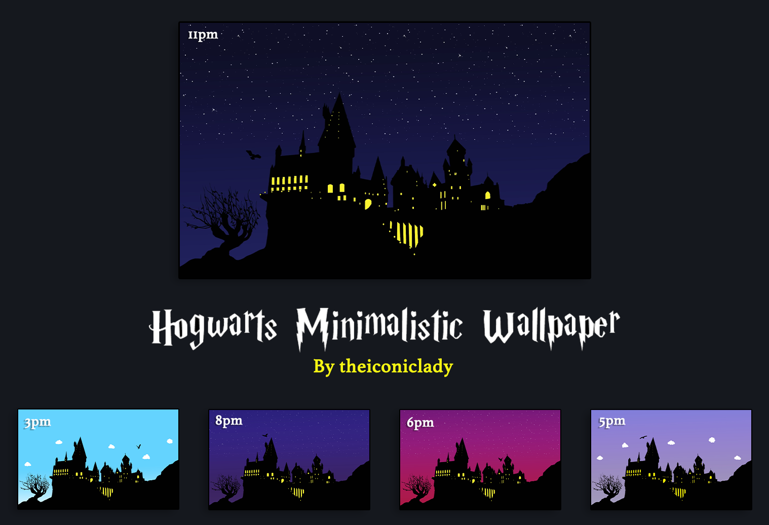 Hogwarts Minimalist Wallpapers