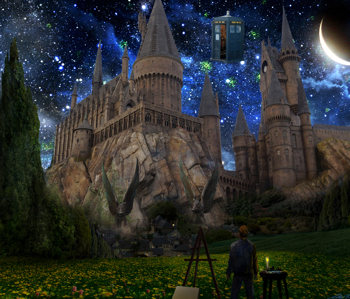 Hogwarts Starry Night Wallpapers