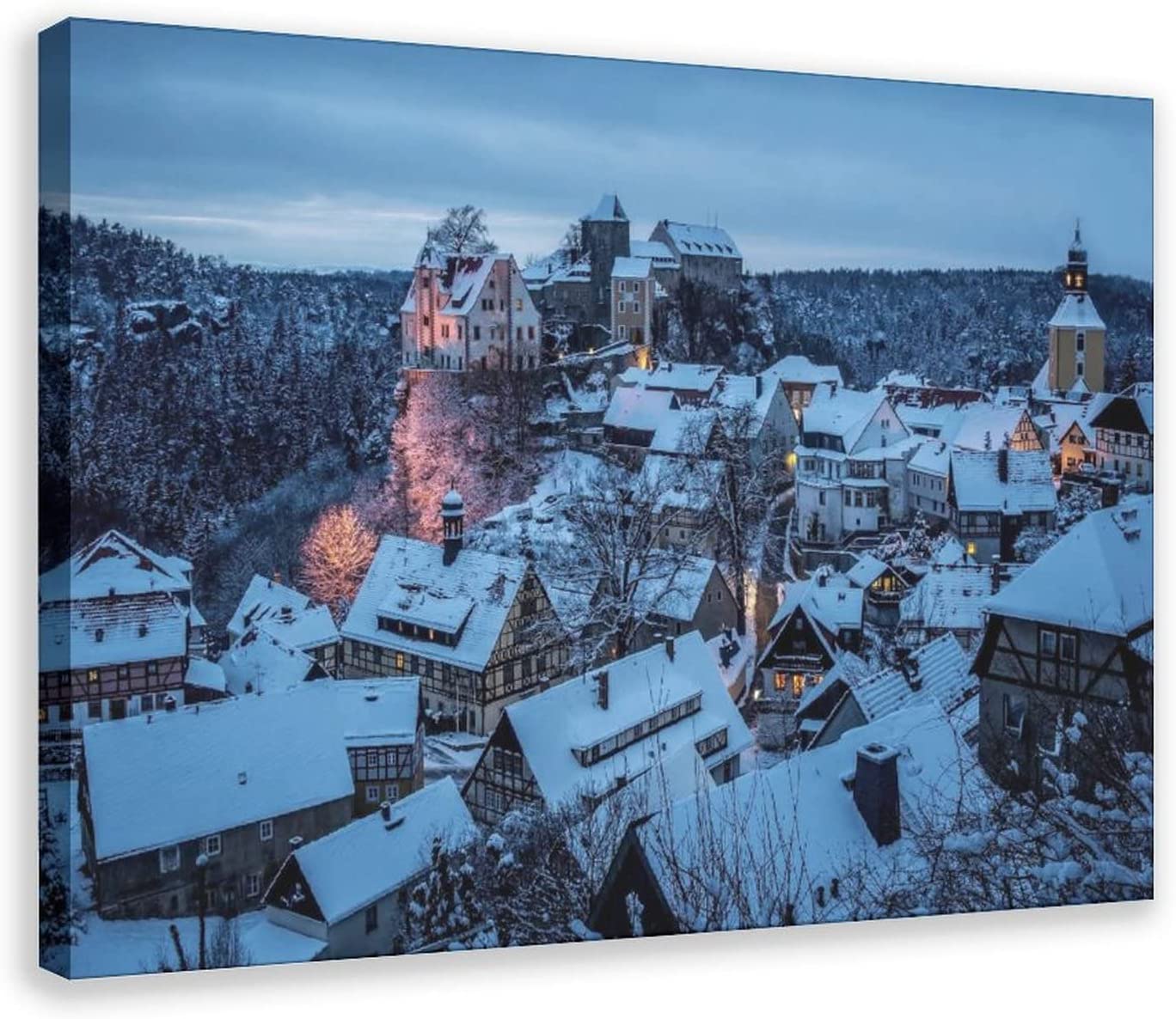 Hohnstein City Germany In Winter Snow Wallpapers