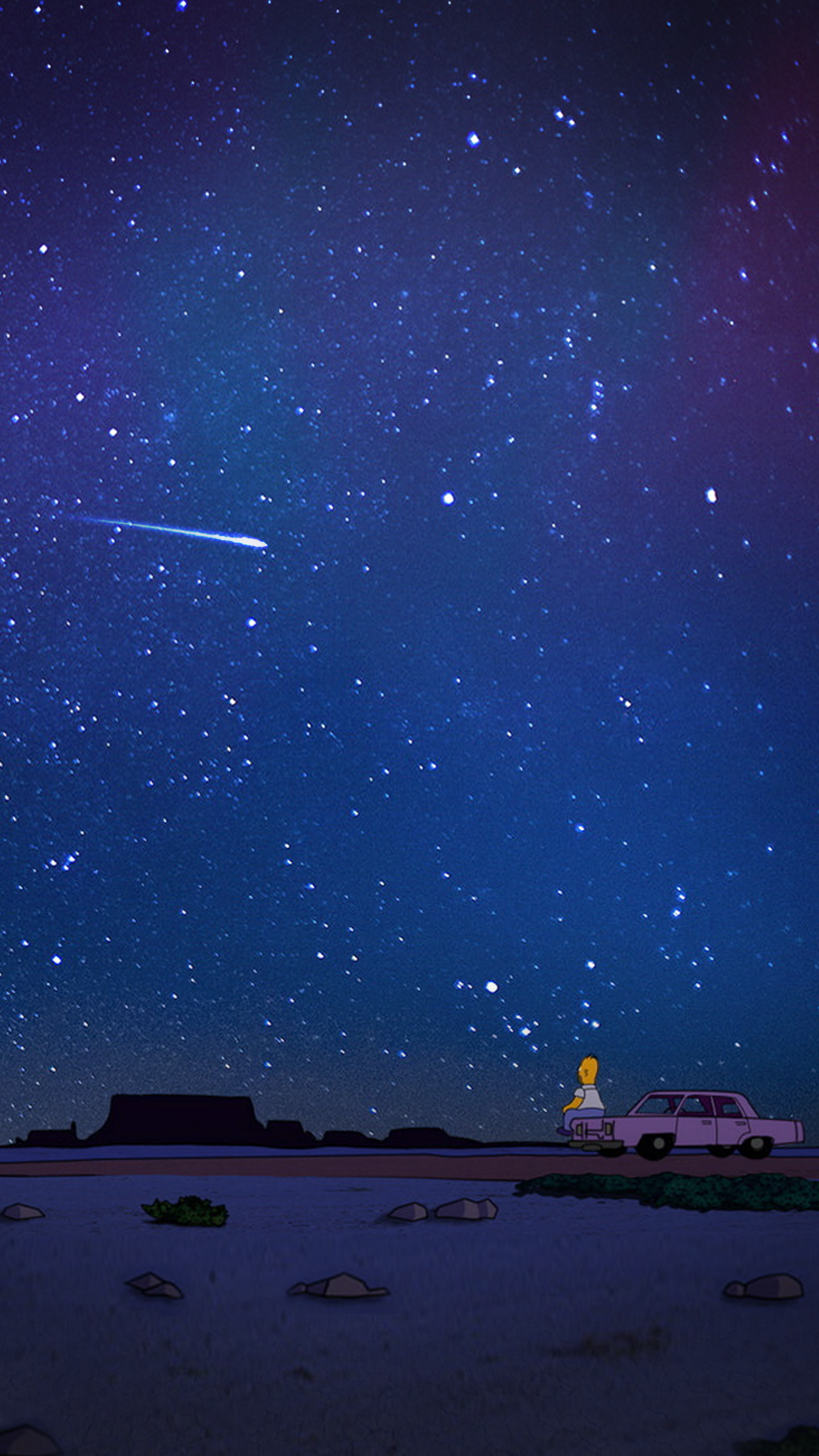 Homer Looking At The Stars Wallpapers