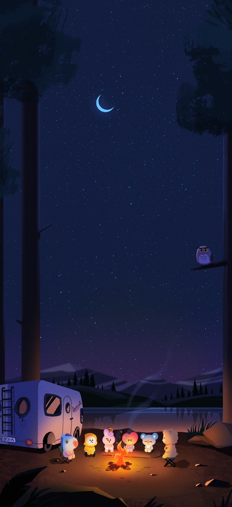 Homer Looking At The Stars Wallpapers