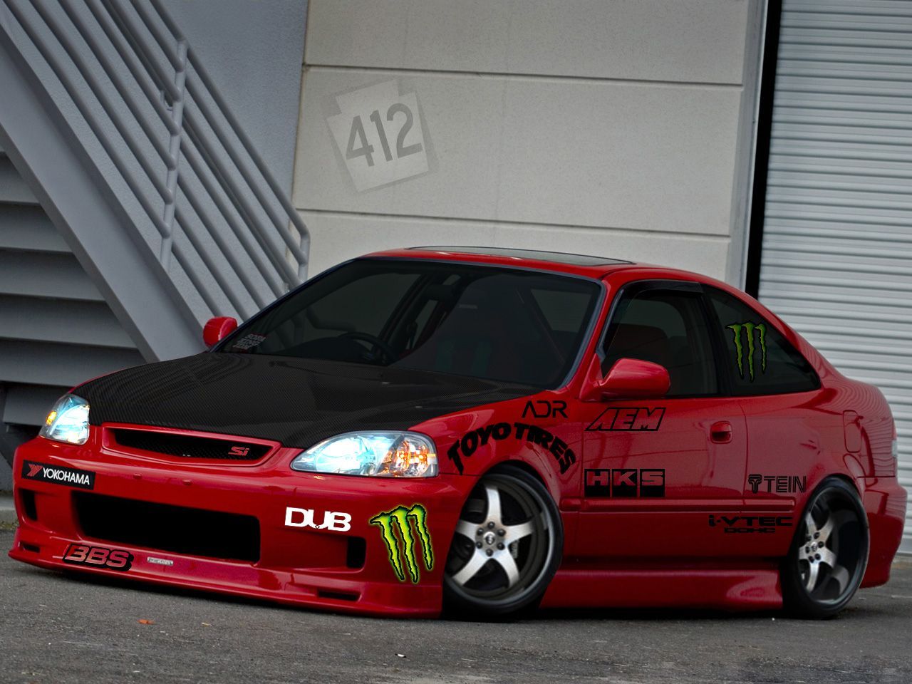 Honda Civic Si 2000 Modified Wallpapers