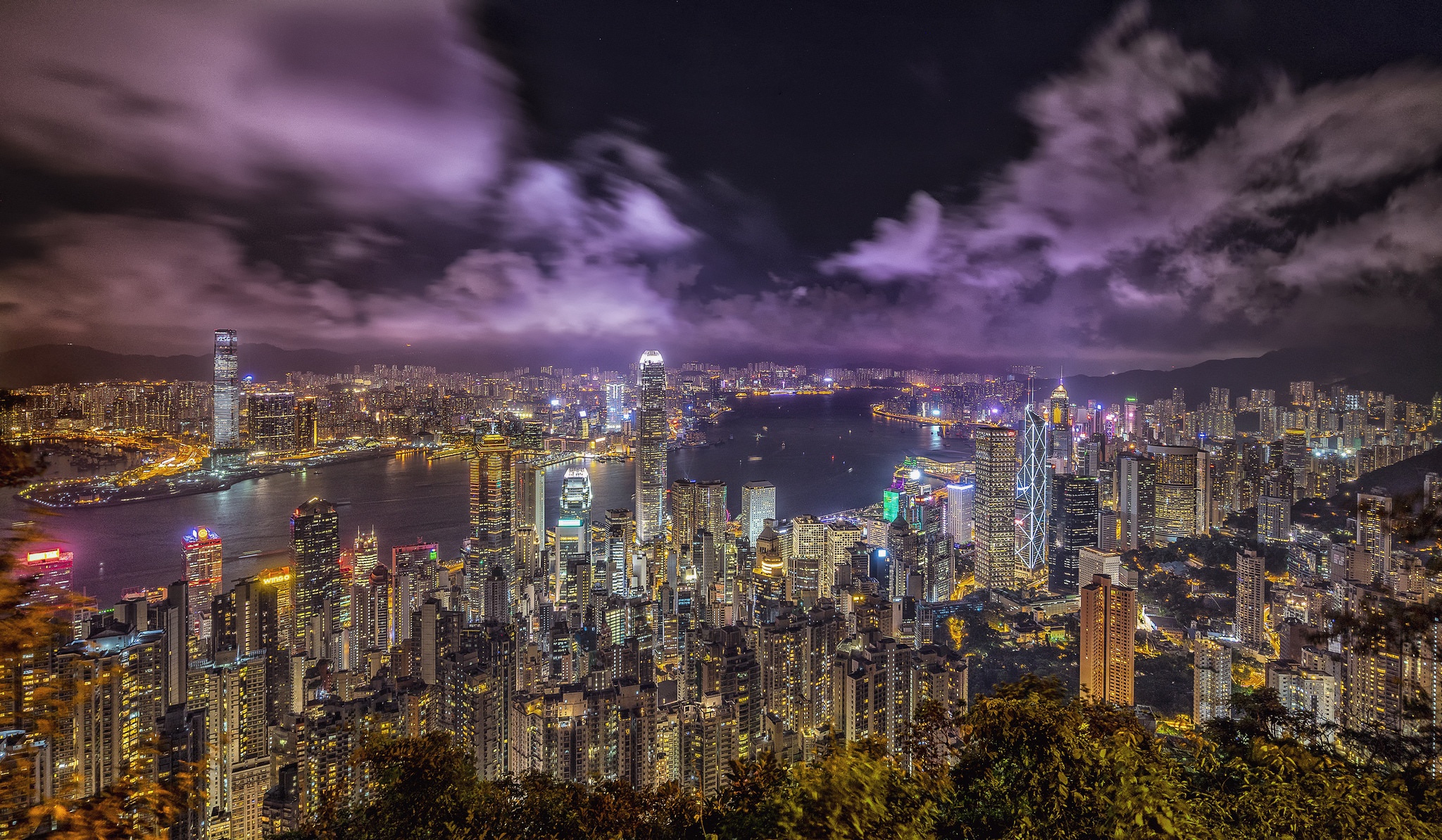 Hong Kong At Night Wallpapers