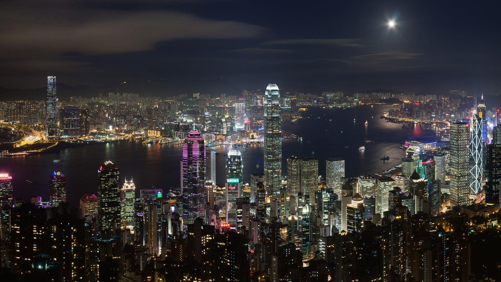 Hong Kong At Night Wallpapers