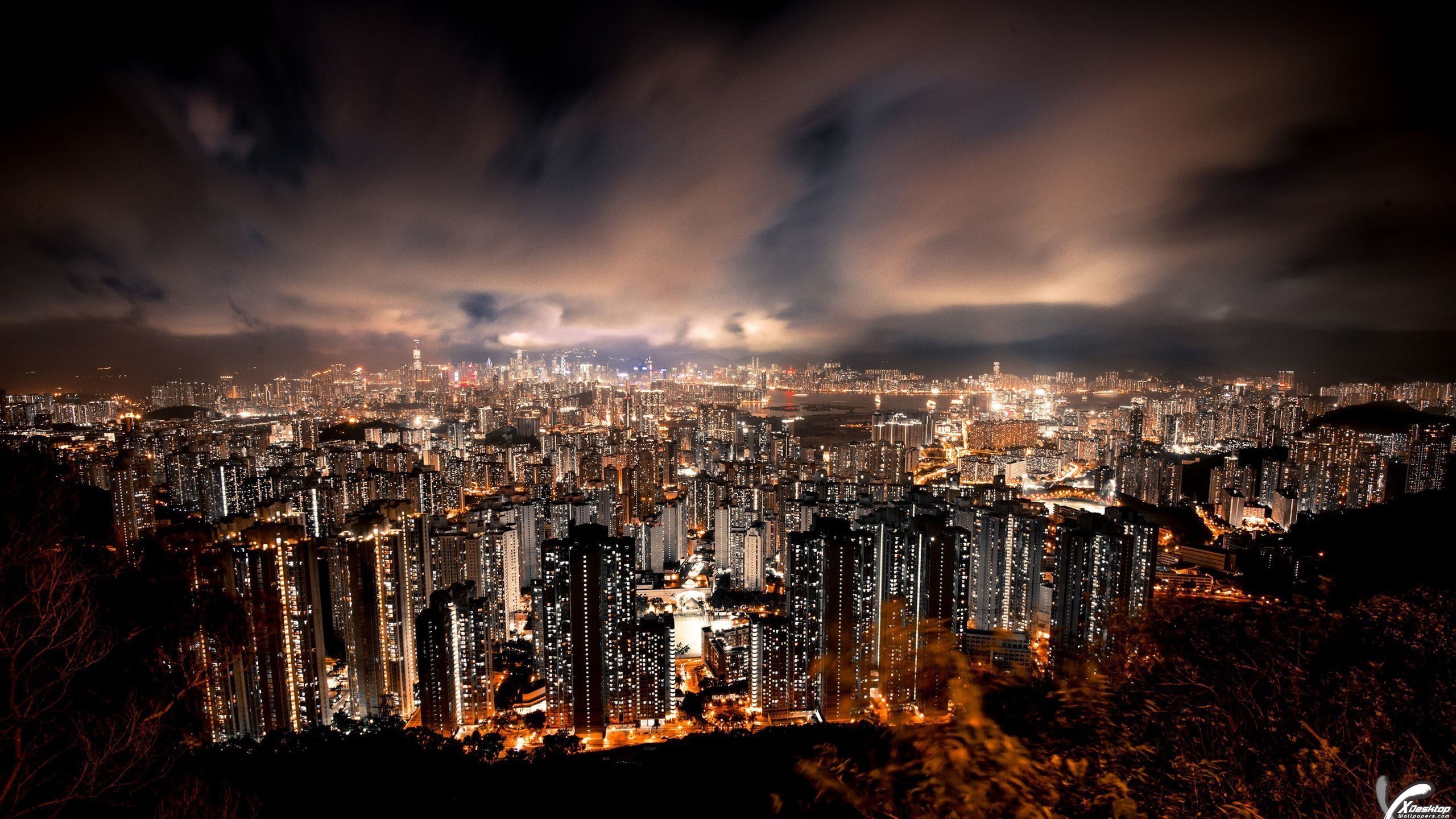 Hong Kong At Night Wallpapers