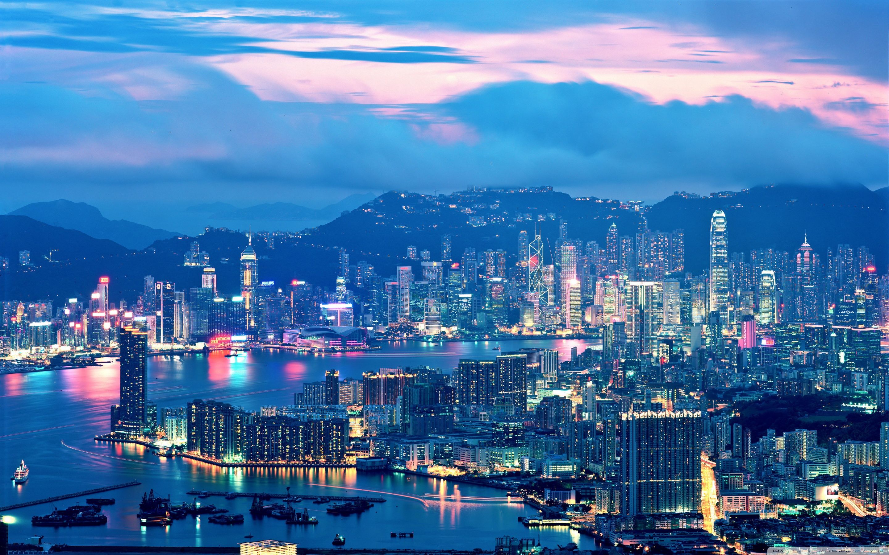 Hong Kong At Night Wallpapers