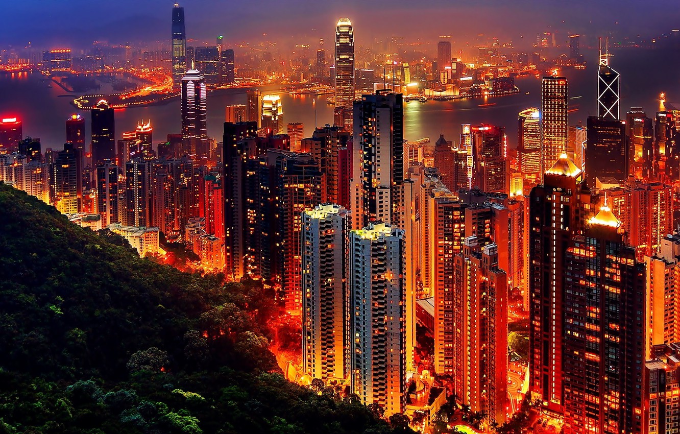 Hong Kong At Night Wallpapers