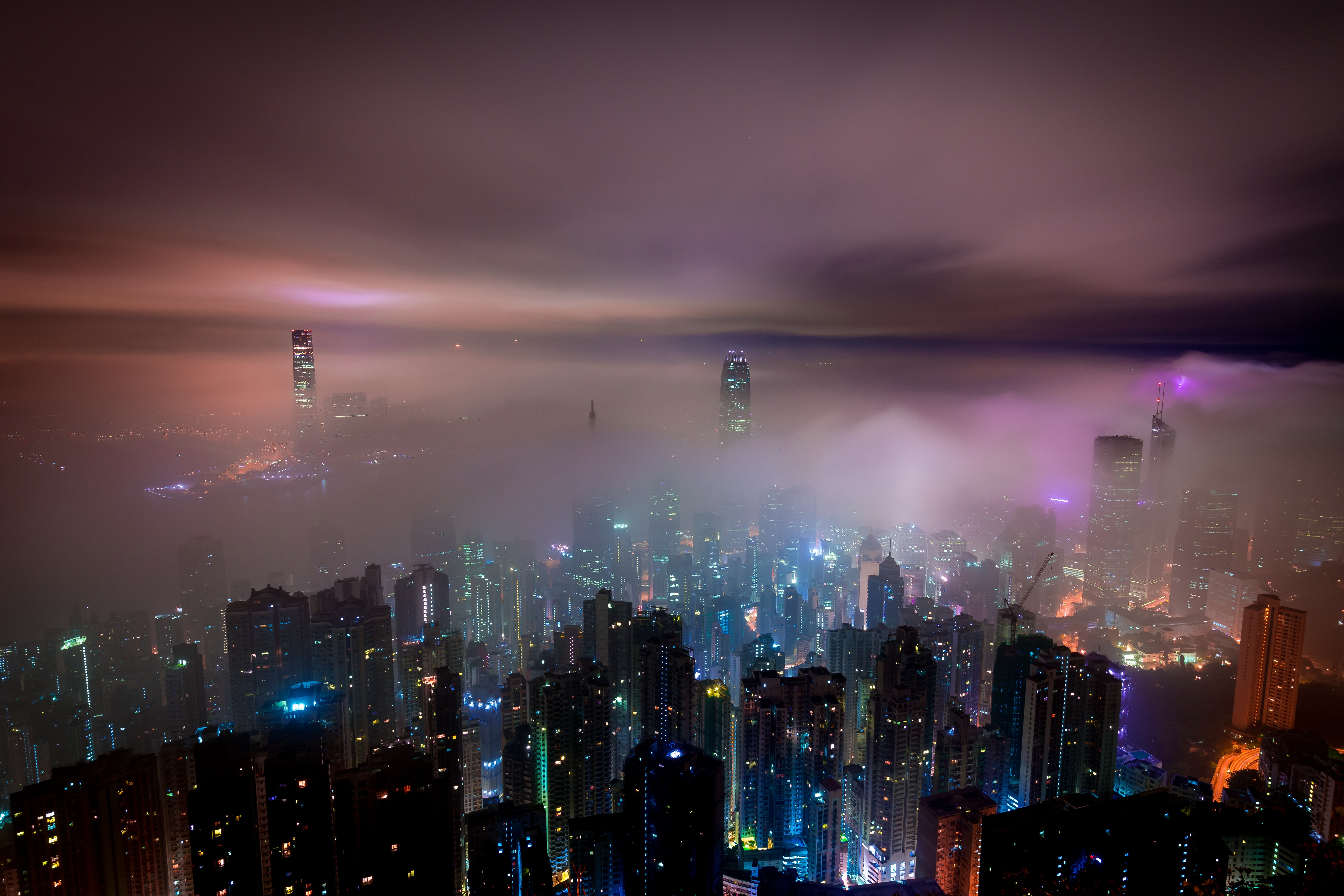 Hong Kong At Night Wallpapers