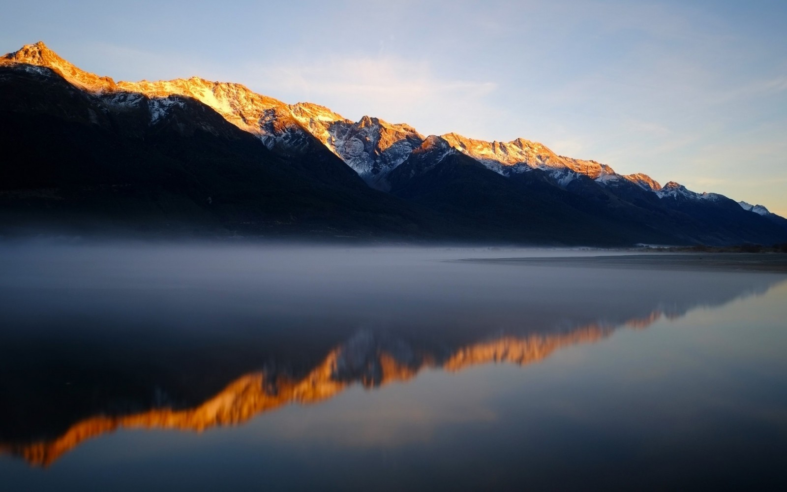 Horizon Lake Dawn And Mountains Wallpapers