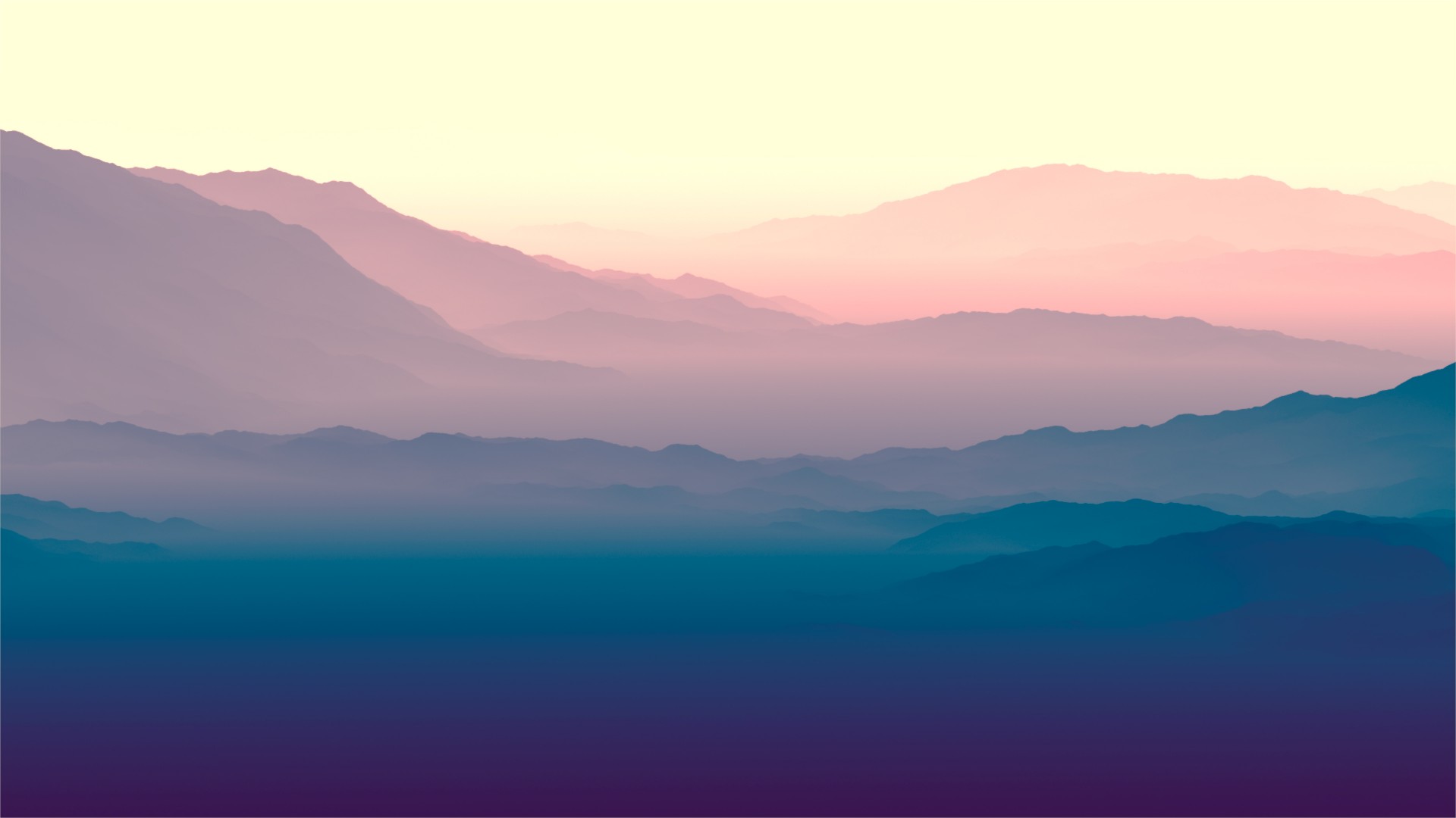 Horizon Purple Gradient Mountains Wallpapers