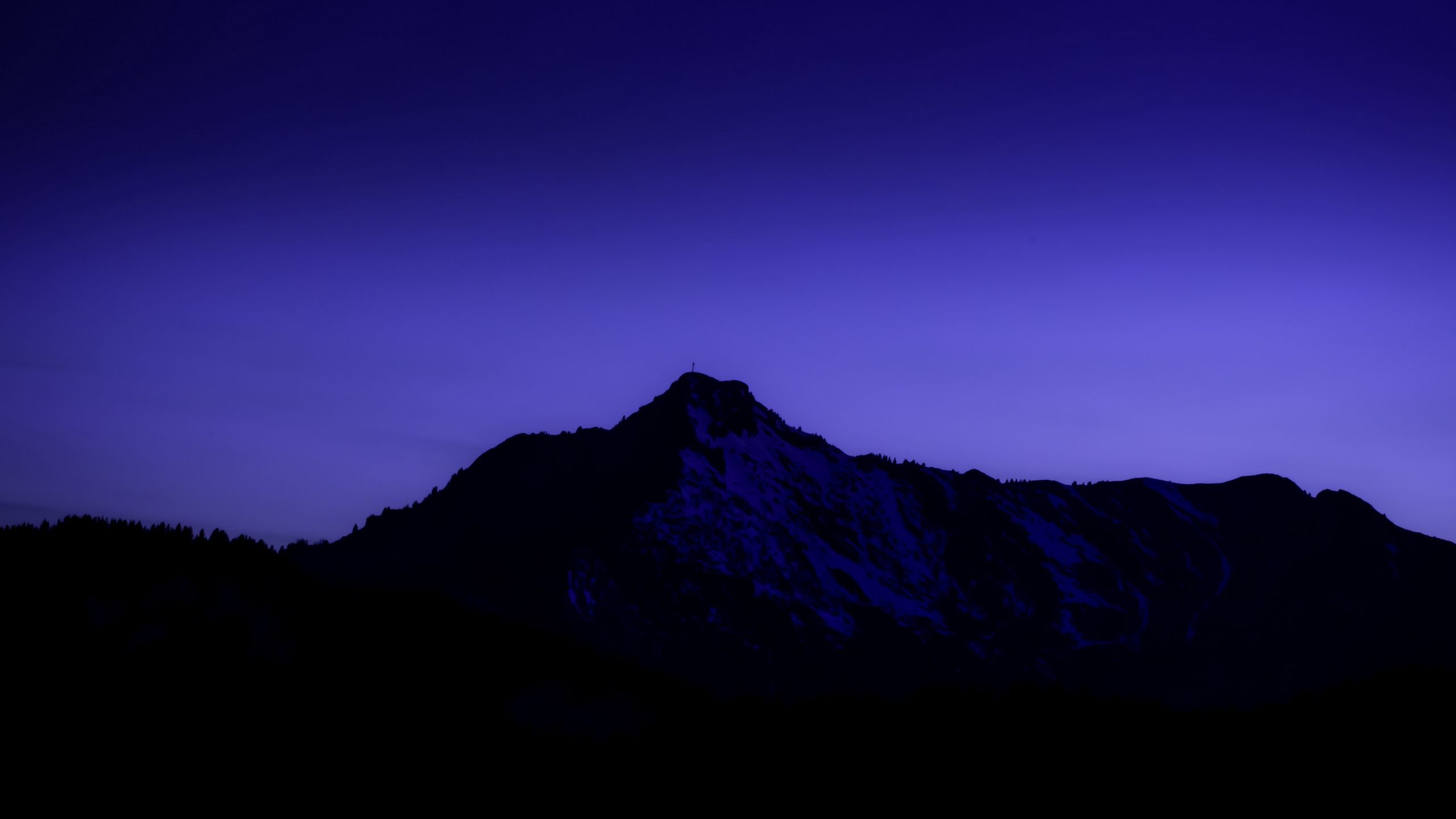 Horizon Purple Gradient Mountains Wallpapers