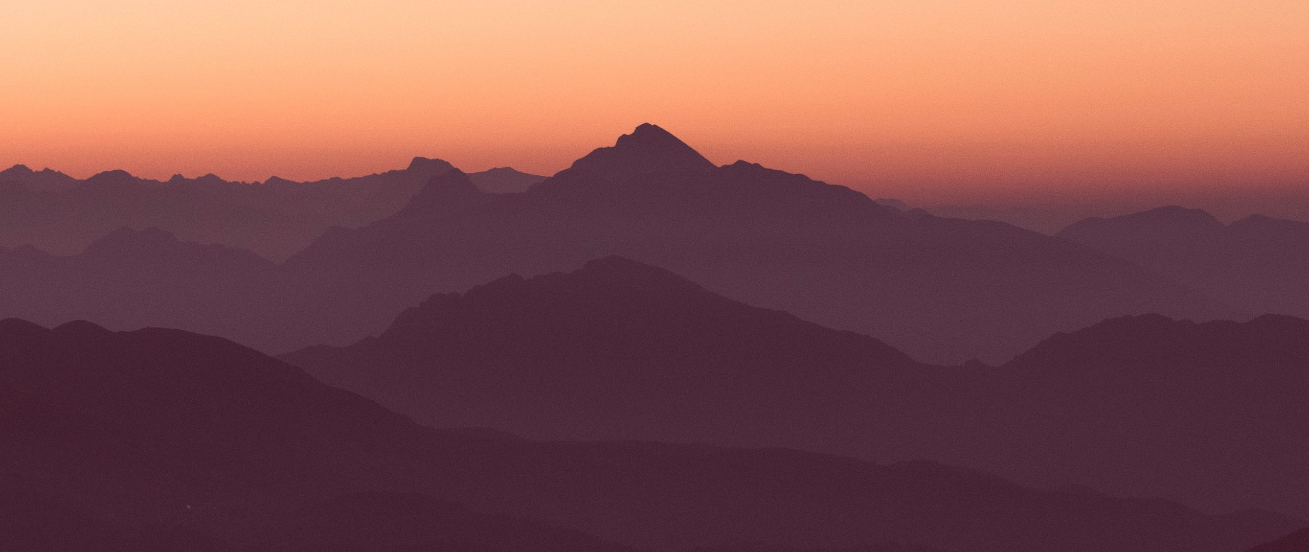 Horizon Purple Gradient Mountains Wallpapers