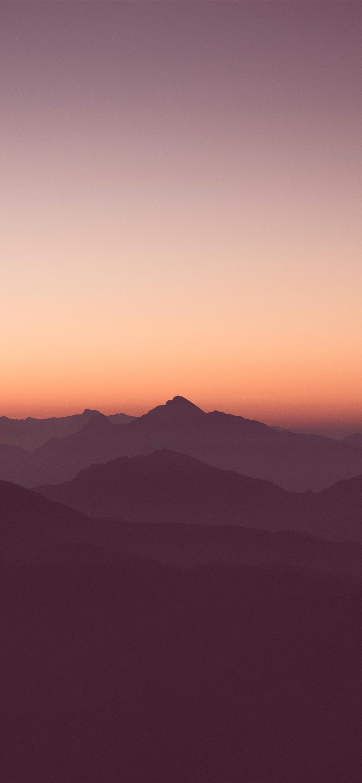 Horizon Purple Gradient Mountains Wallpapers