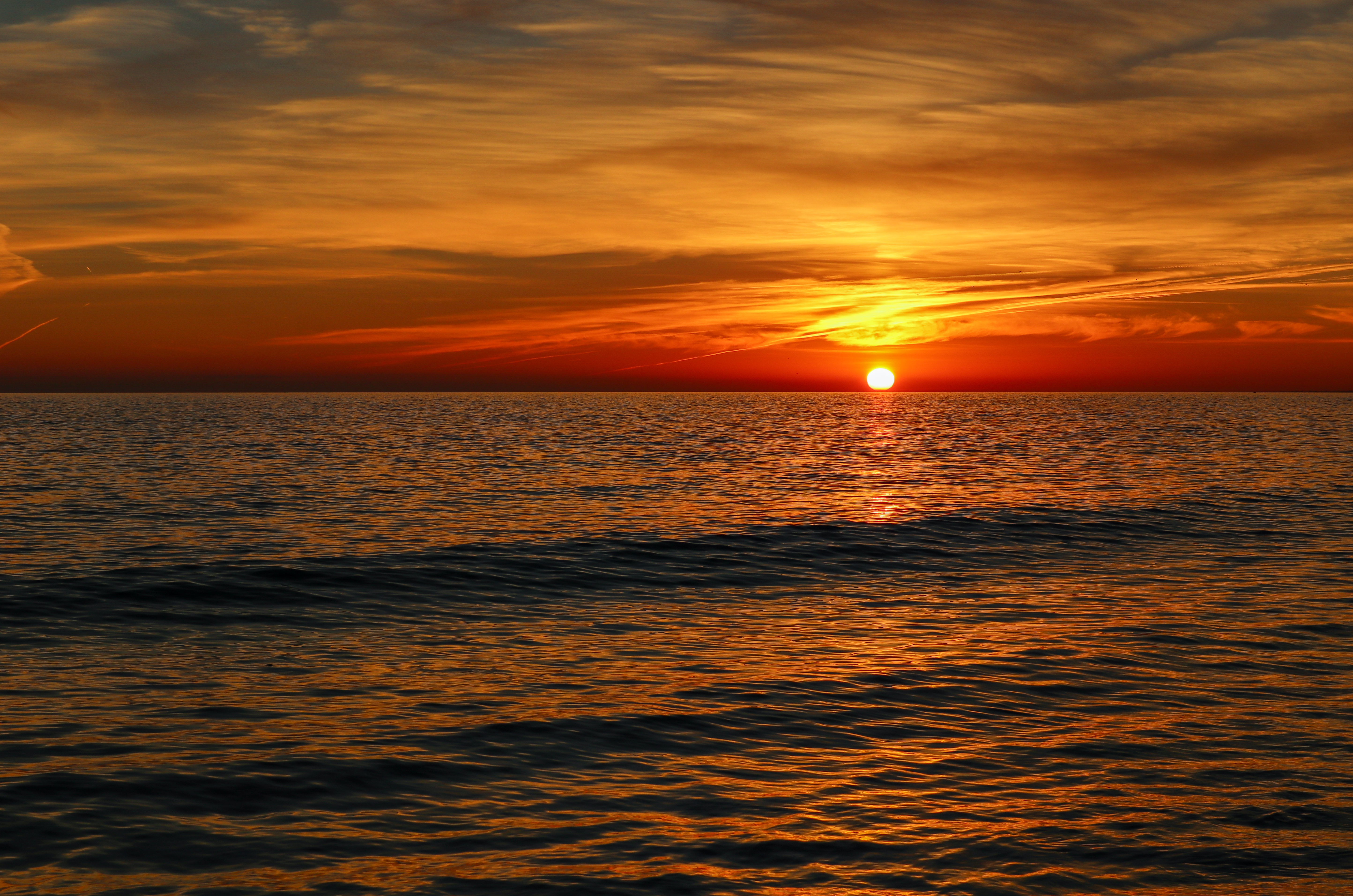 Horizon Sunset In Ocean Wallpapers