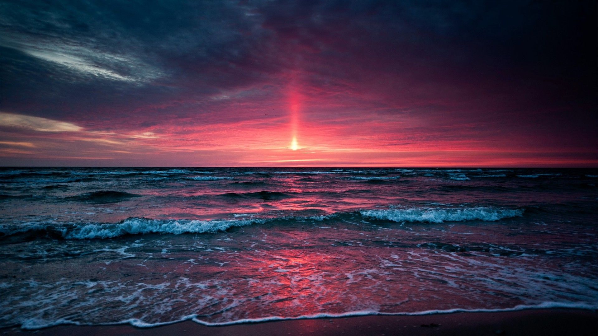 Horizon Sunset In Ocean Wallpapers