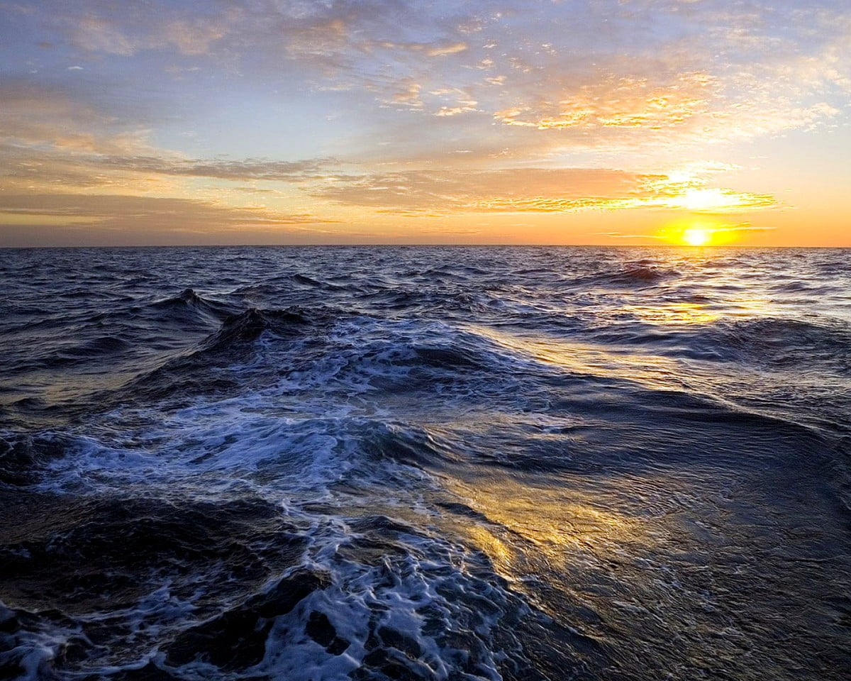 Horizon Sunset In Ocean Wallpapers