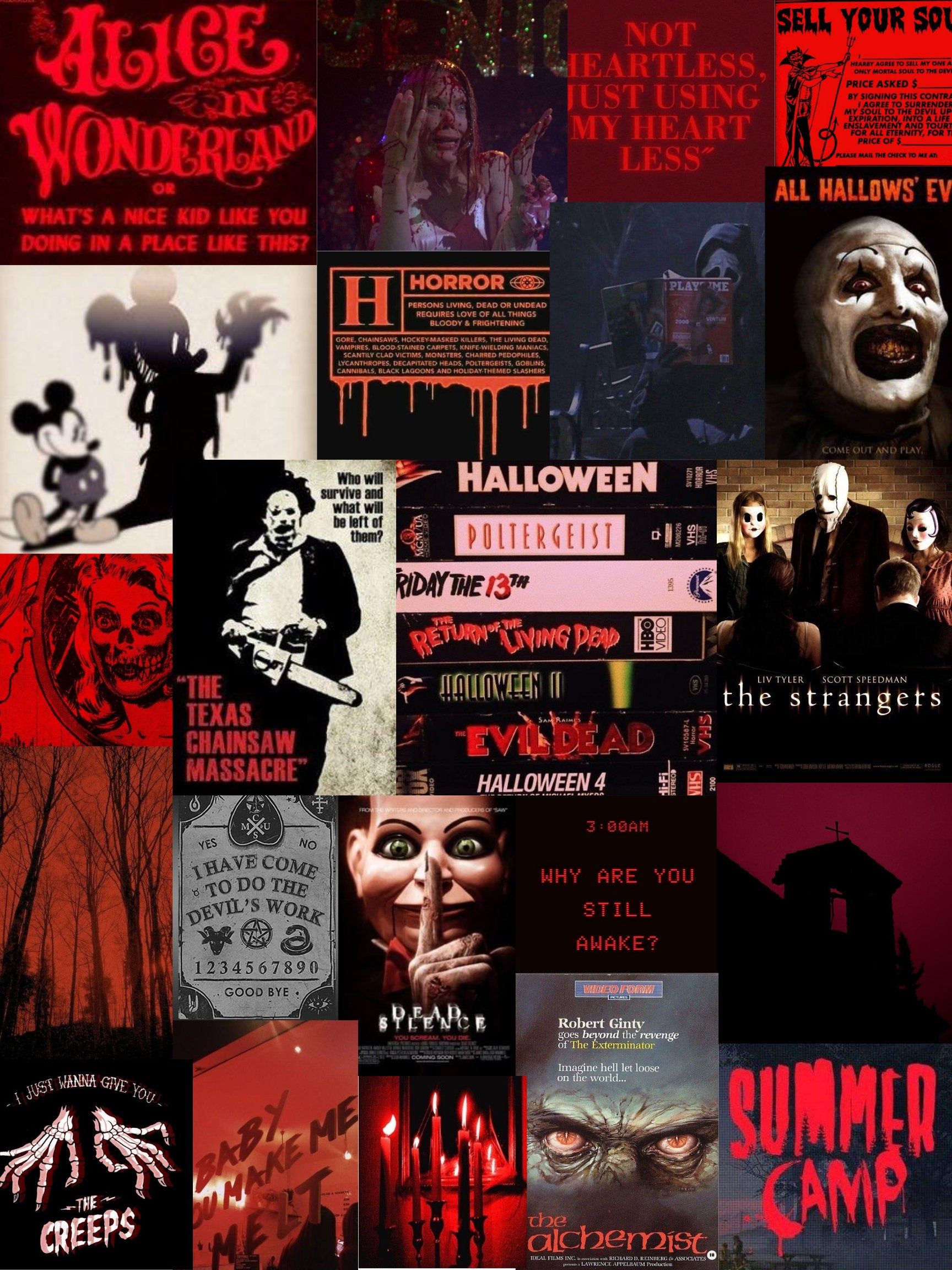 Horror Movie Collage Wallpapers