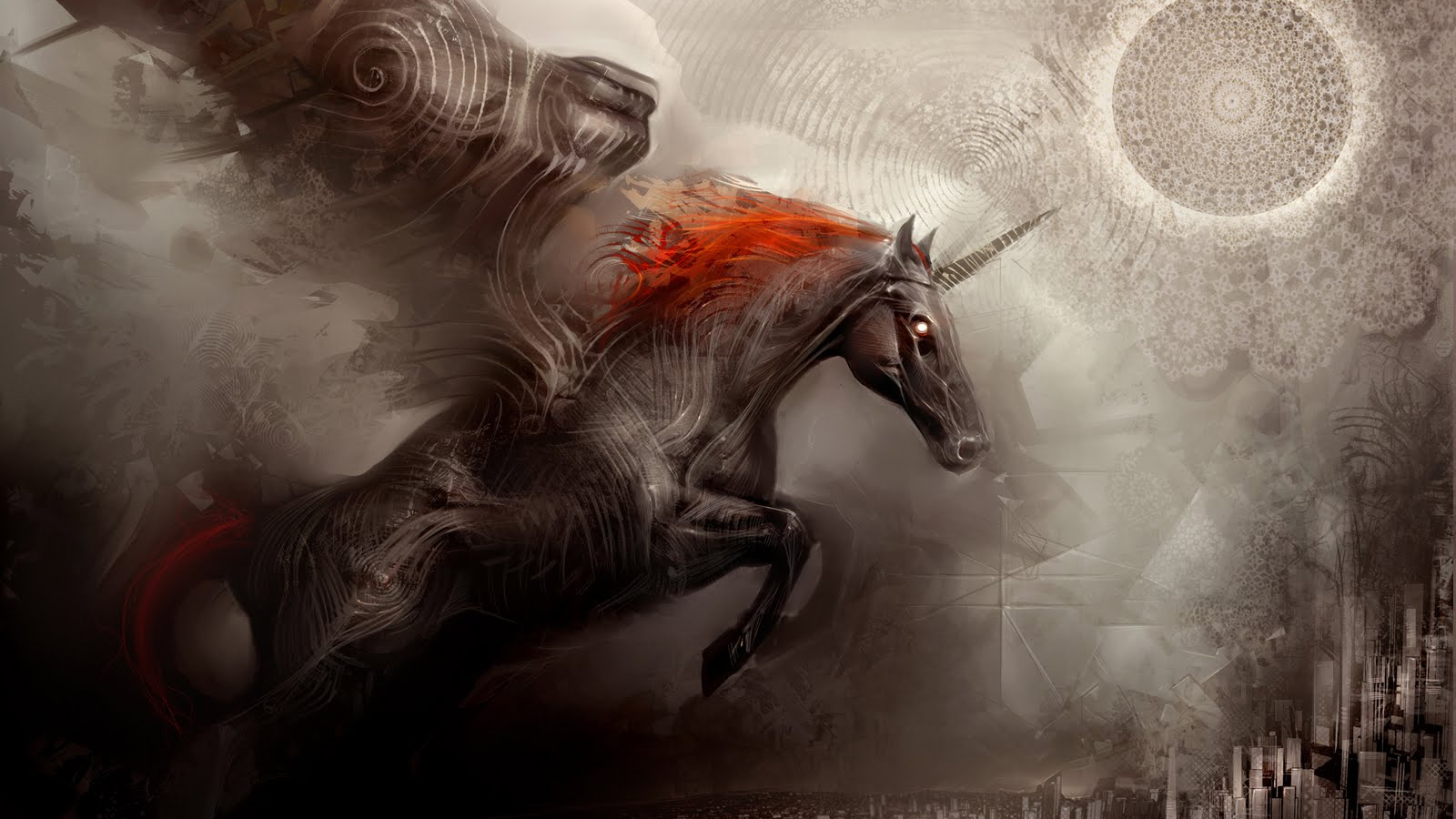 Horse Creature In Dark Fantasy
 Wallpapers