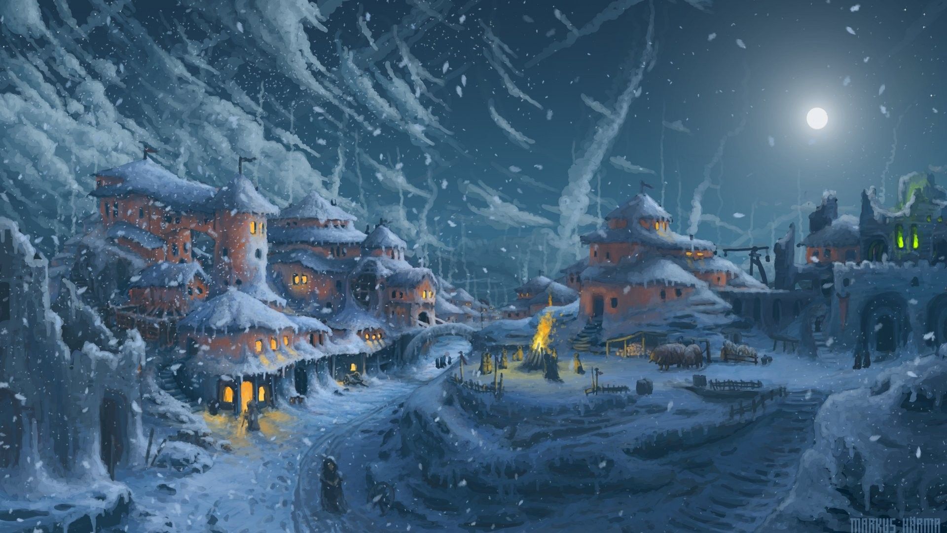 House In Winter Amazing Digital Art Wallpapers