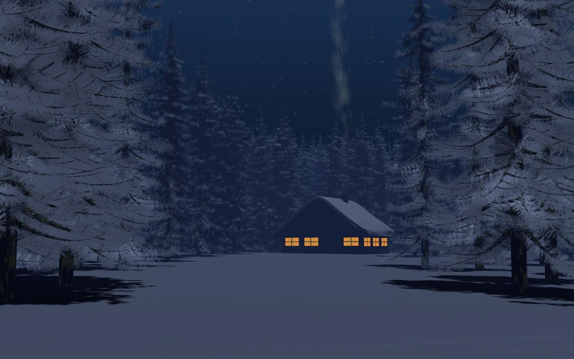 House In Winter Amazing Digital Art Wallpapers