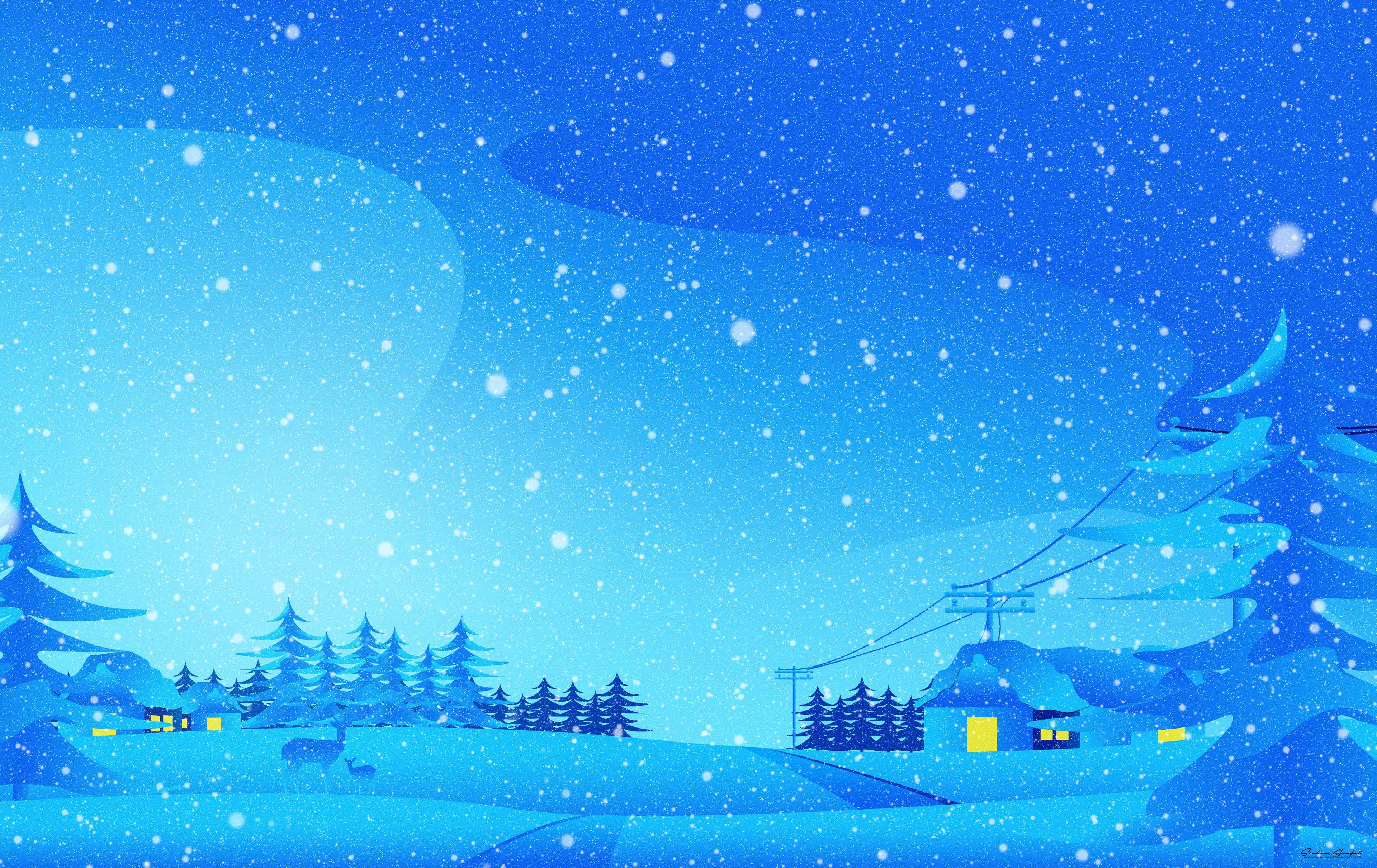 House In Winter Amazing Digital Art Wallpapers