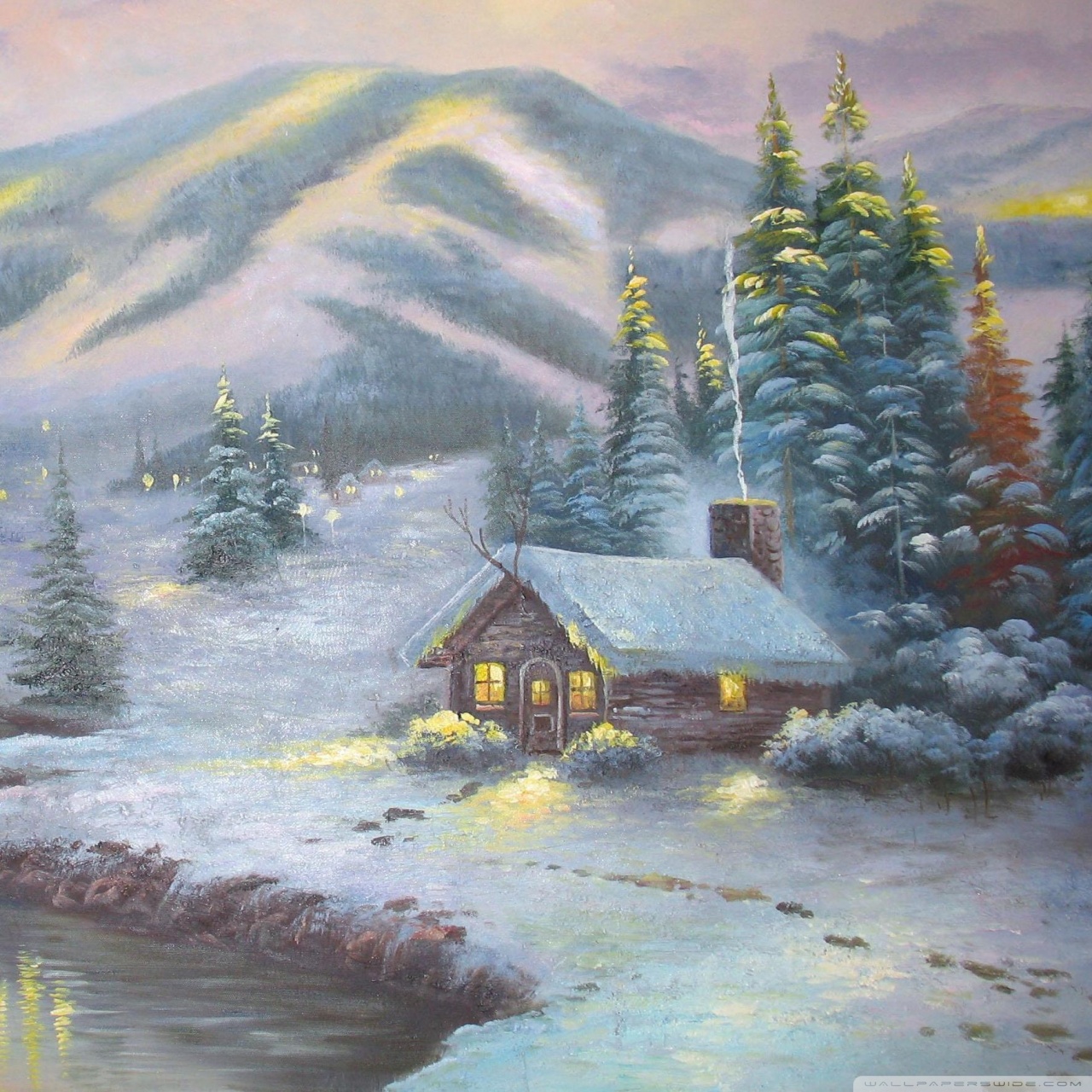 House In Winter Amazing Digital Art Wallpapers