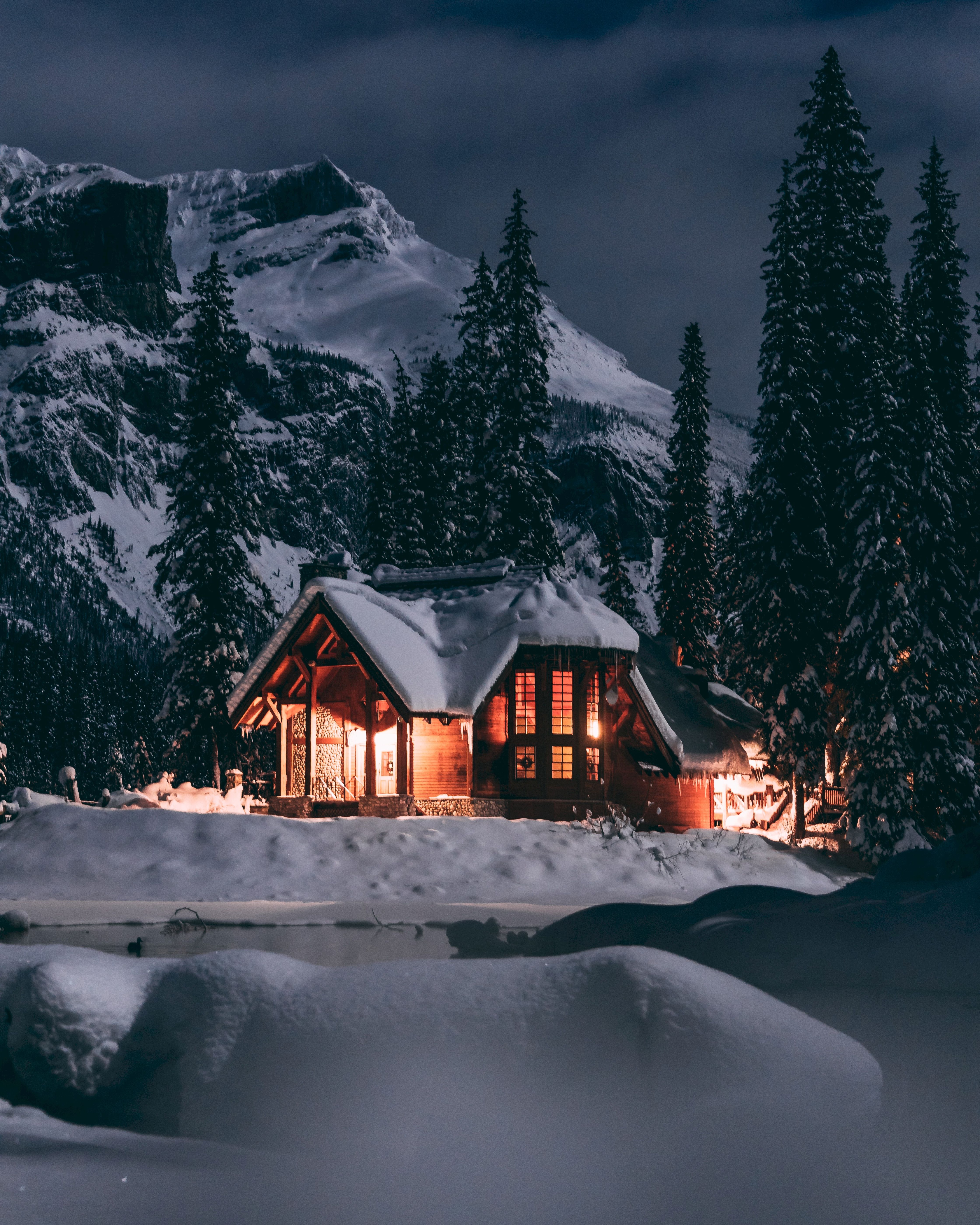 House In Winter Photography Wallpapers