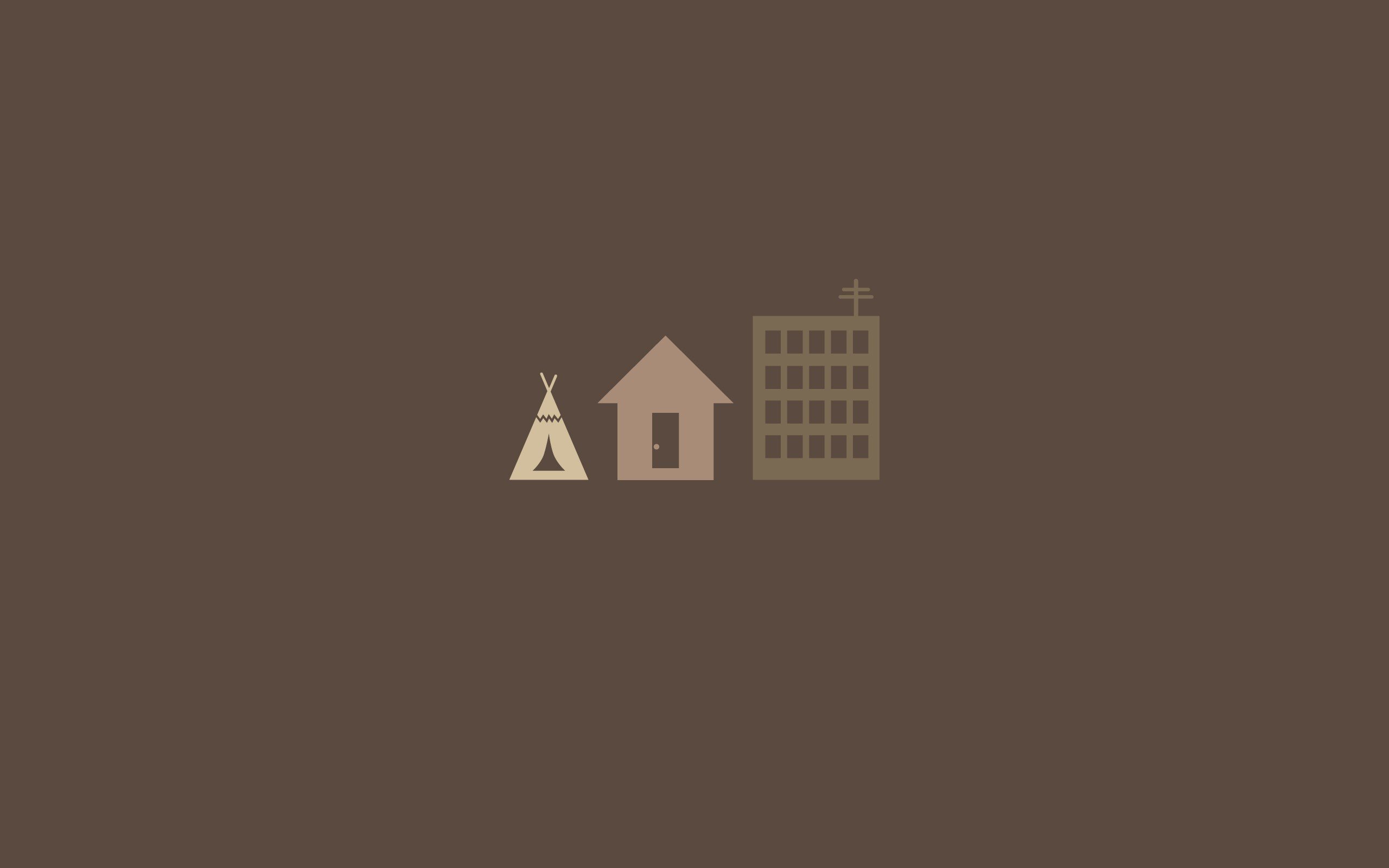 House In Woods Minimalism Wallpapers