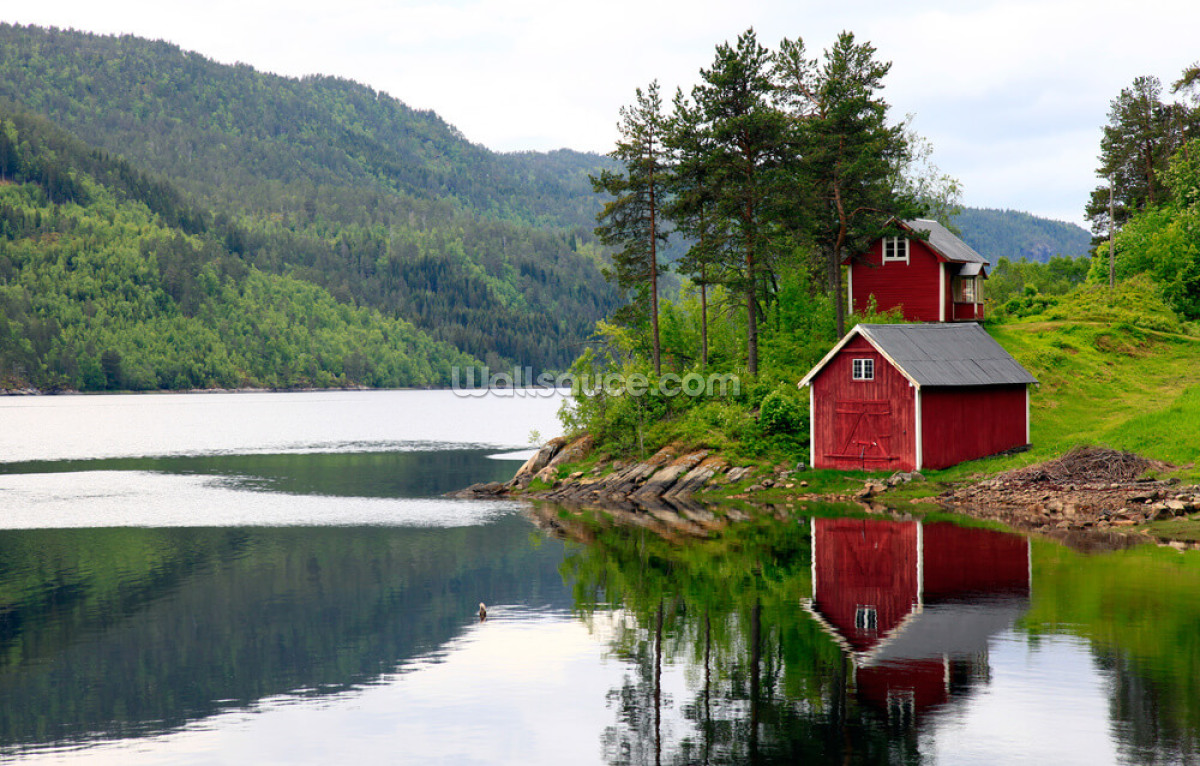 House Reflected In The Lake Wallpapers