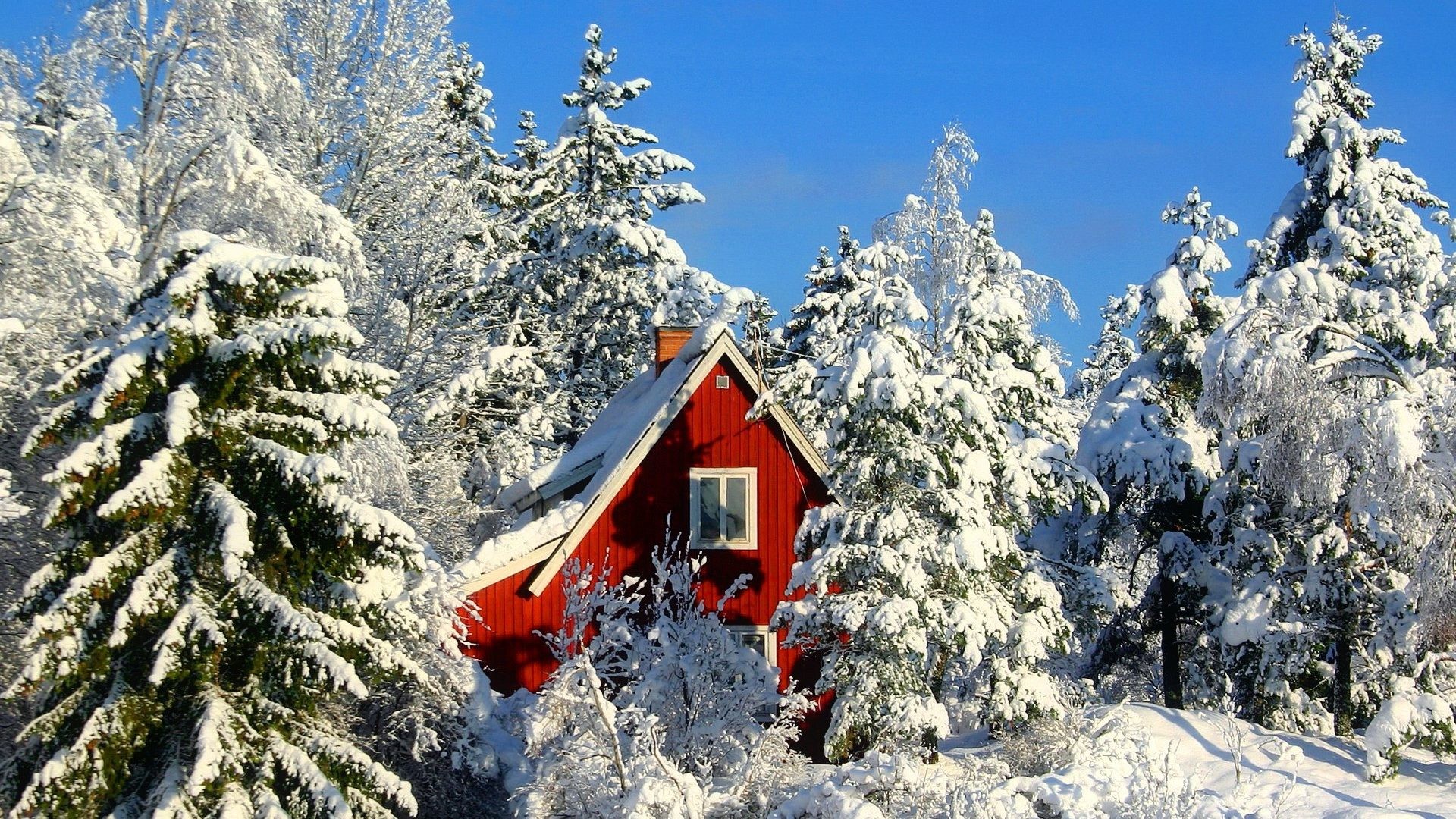 Houses In Winter Wallpapers