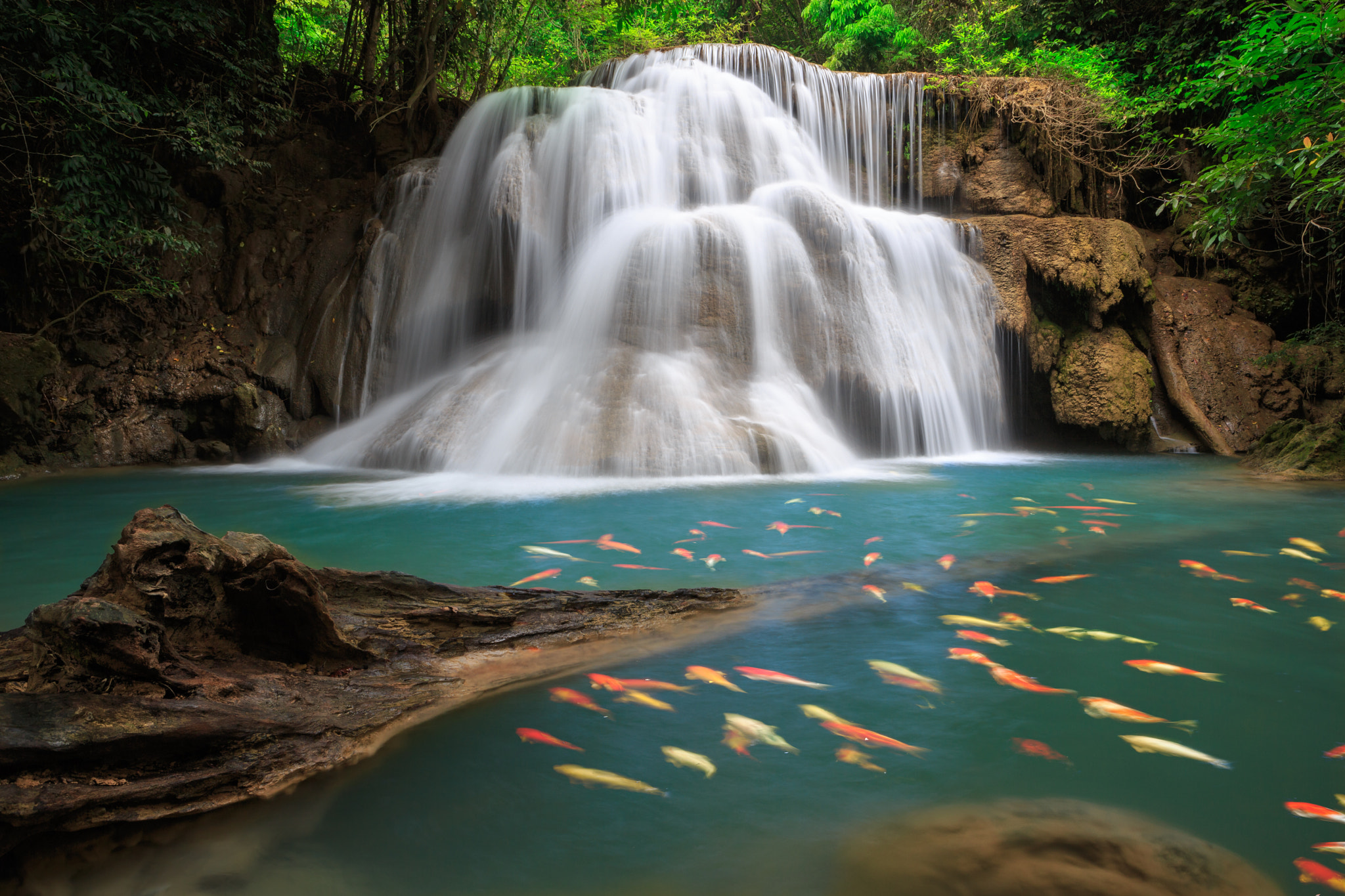 Huai Mae Kamin Waterfall Wallpapers