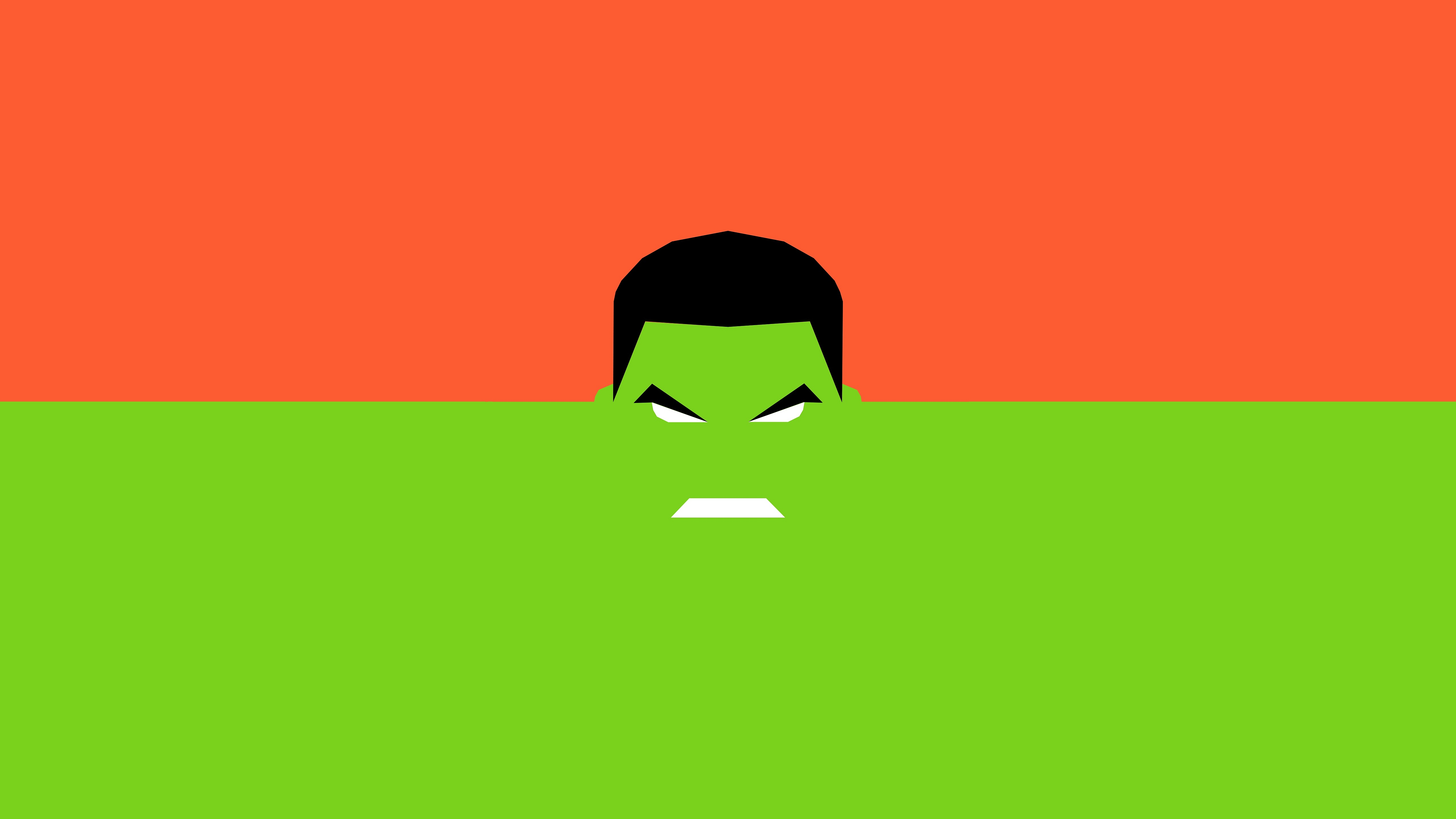 Hulk 4K Minimal Art Wallpapers